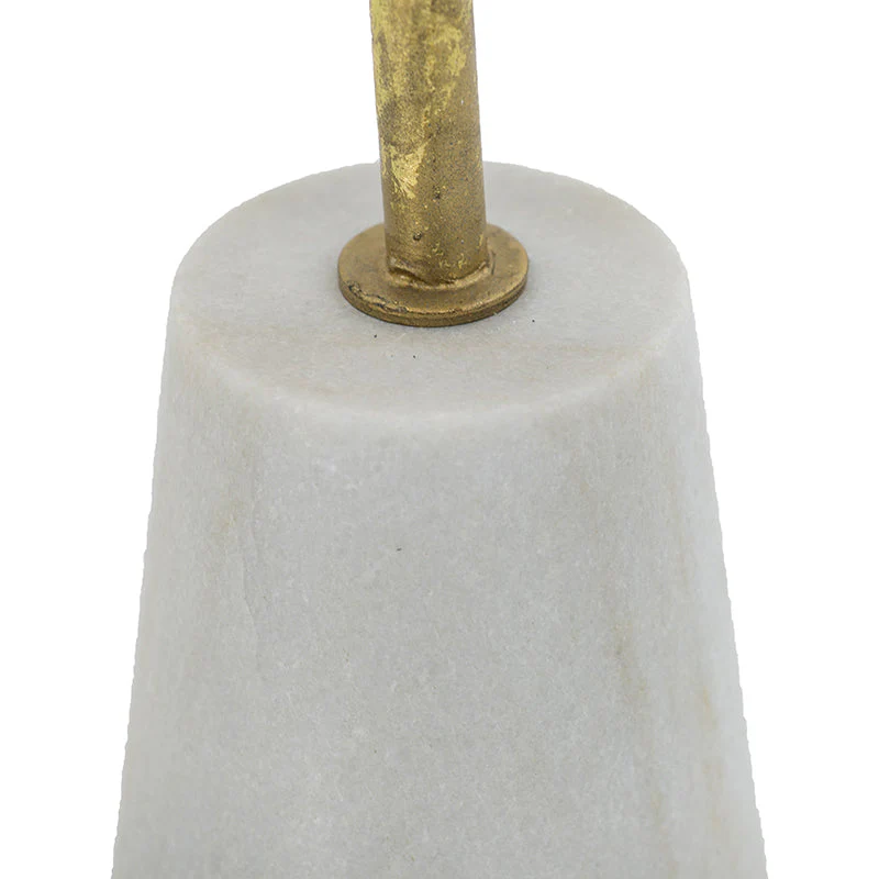 14.2x3.5x19.7" Iron Floral Hurricane With Marble Base - Image 8