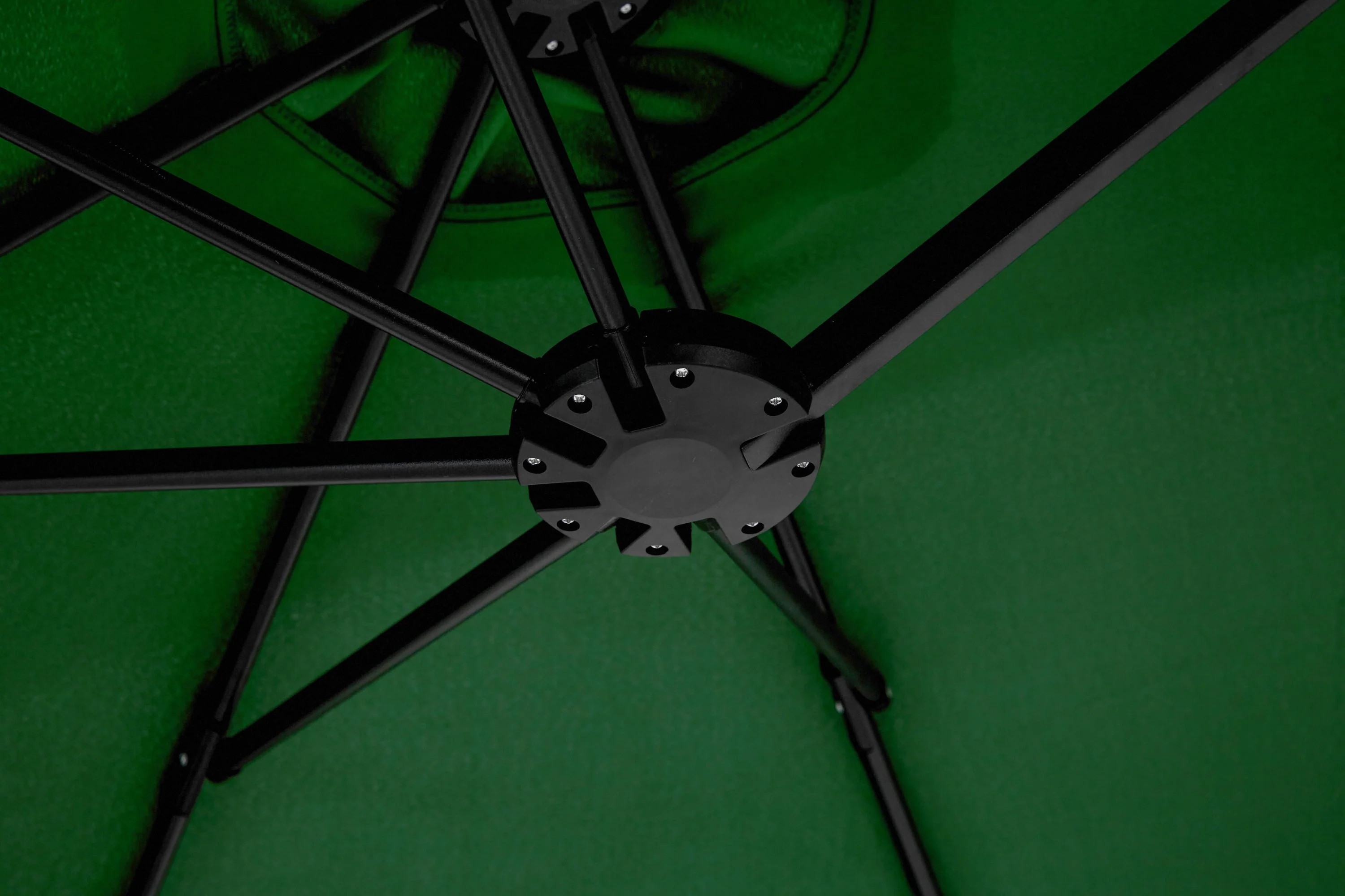 14.8 Ft Double-Sided Outdoor Umbrella Rectangular Large with Crank (Dark Green) - Image 7