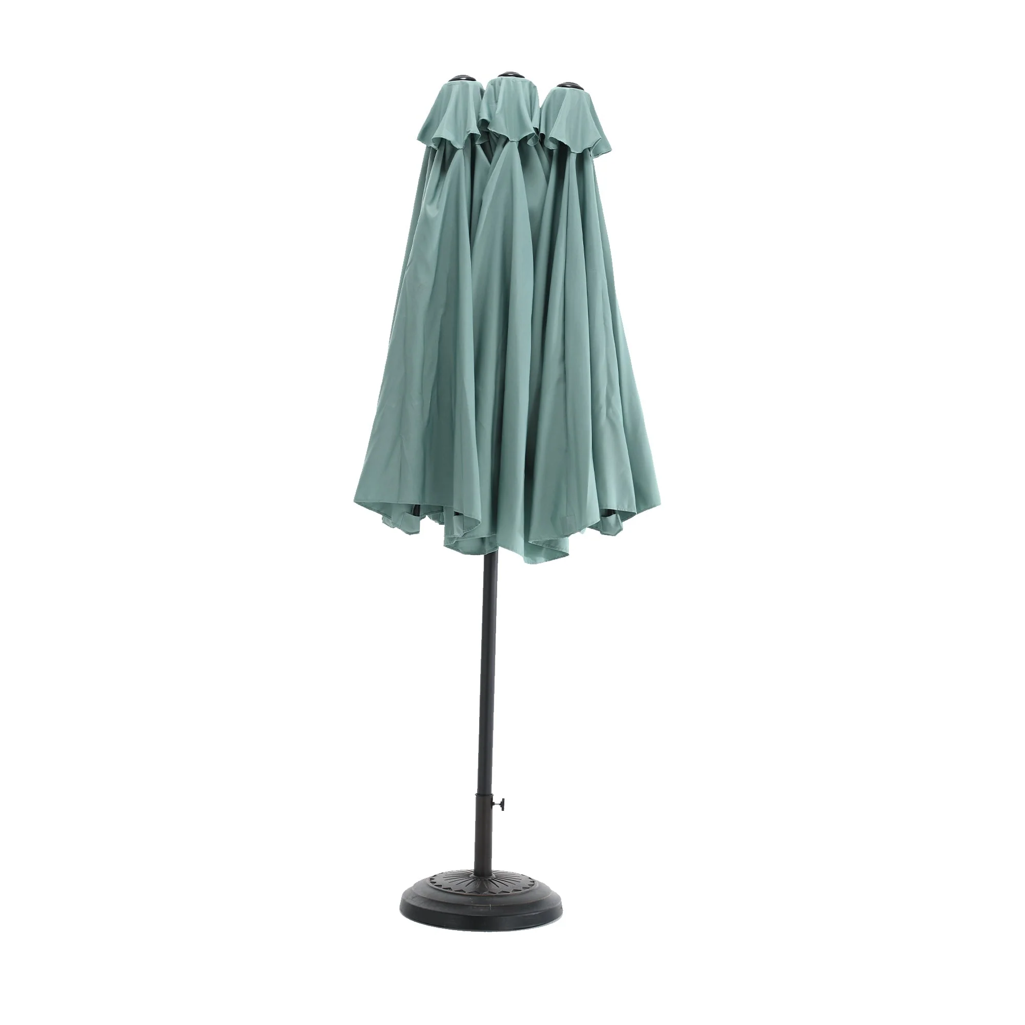 14.8 Ft Double Sided Outdoor Umbrella Rectangular Large with Crank (Light Green) - Image 6
