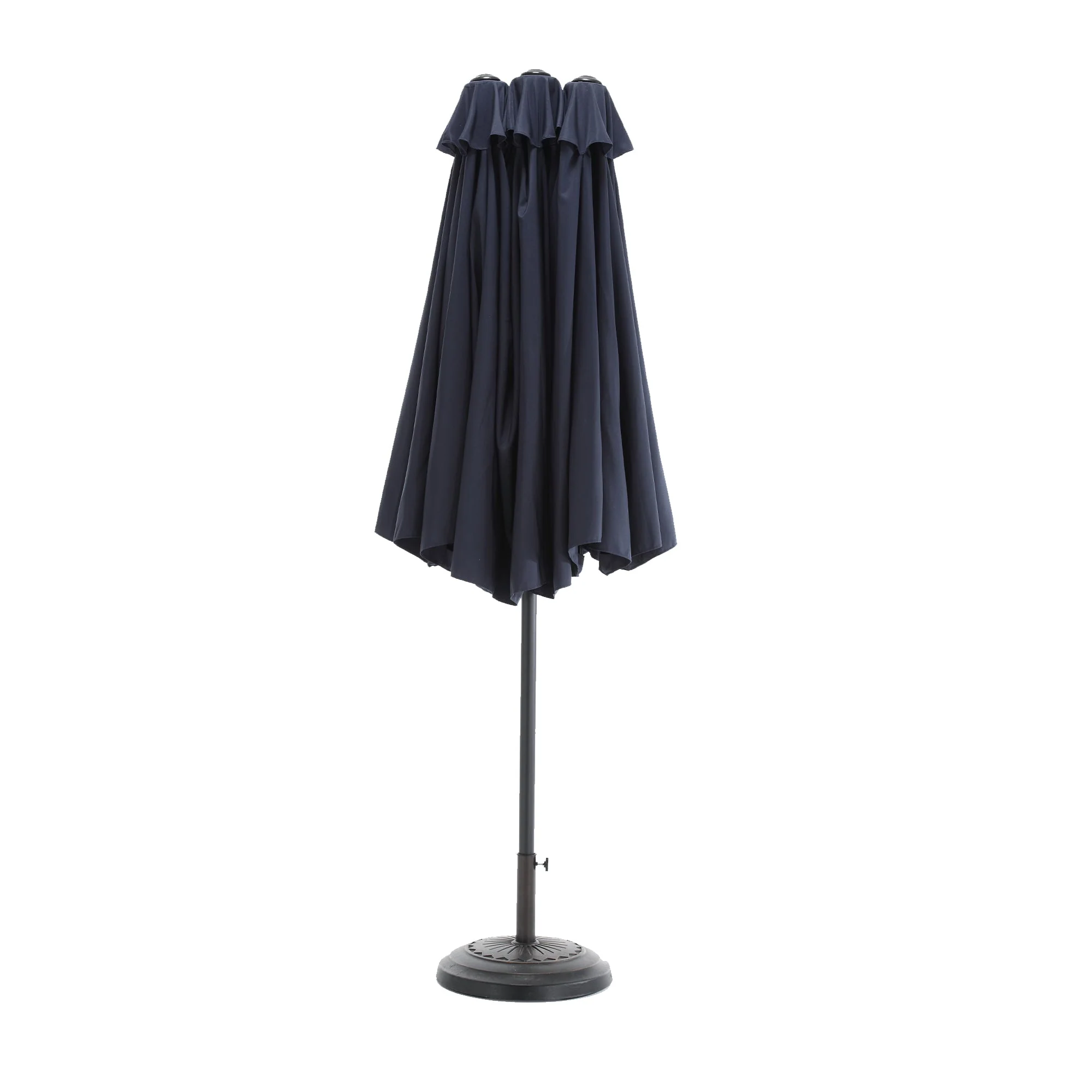 14.8 Ft Double Sided Outdoor Umbrella Rectangular Large with Crank (Navy Blue) (No Base) - Image 12