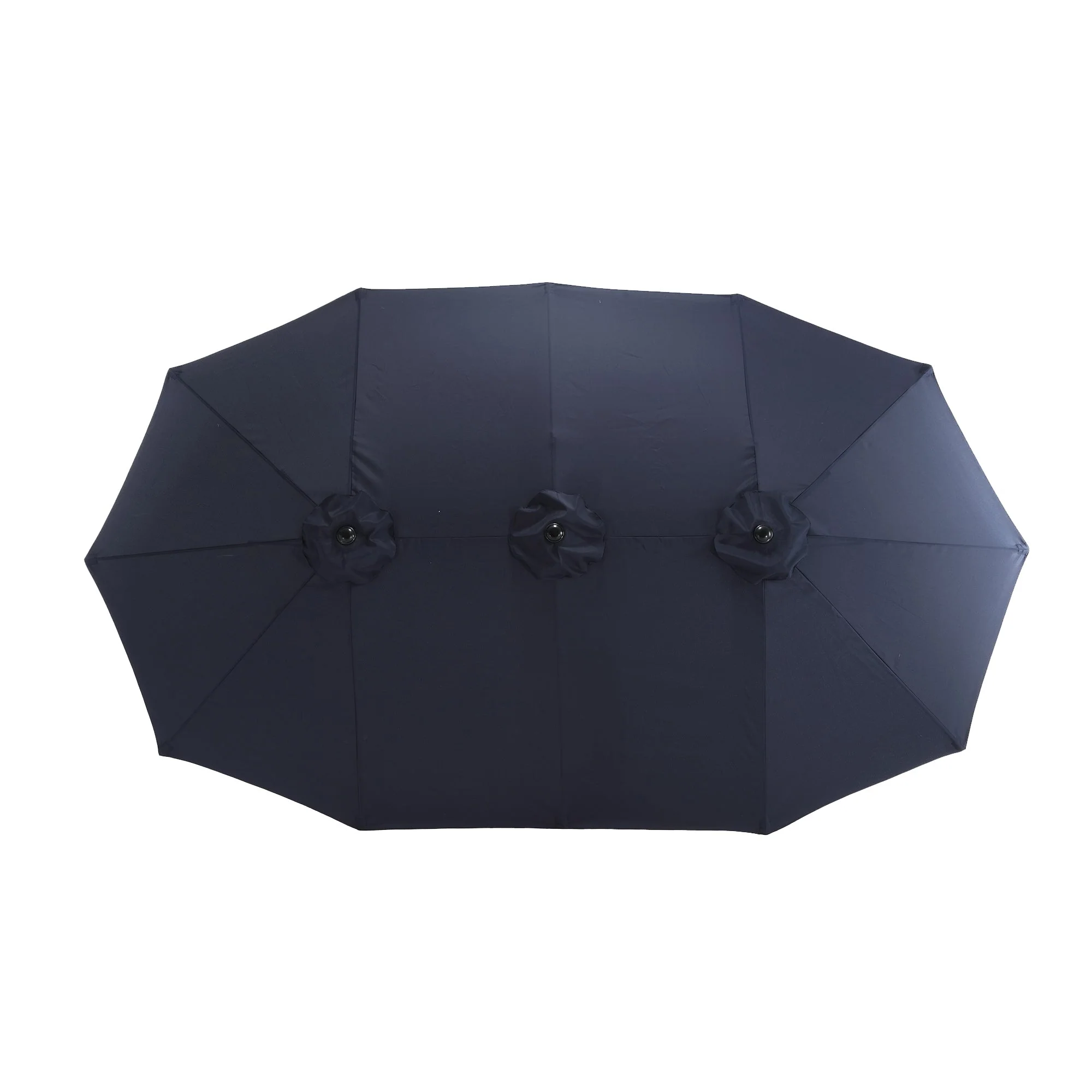 14.8 Ft Double Sided Outdoor Umbrella Rectangular Large with Crank (Navy Blue) (No Base) - Image 13