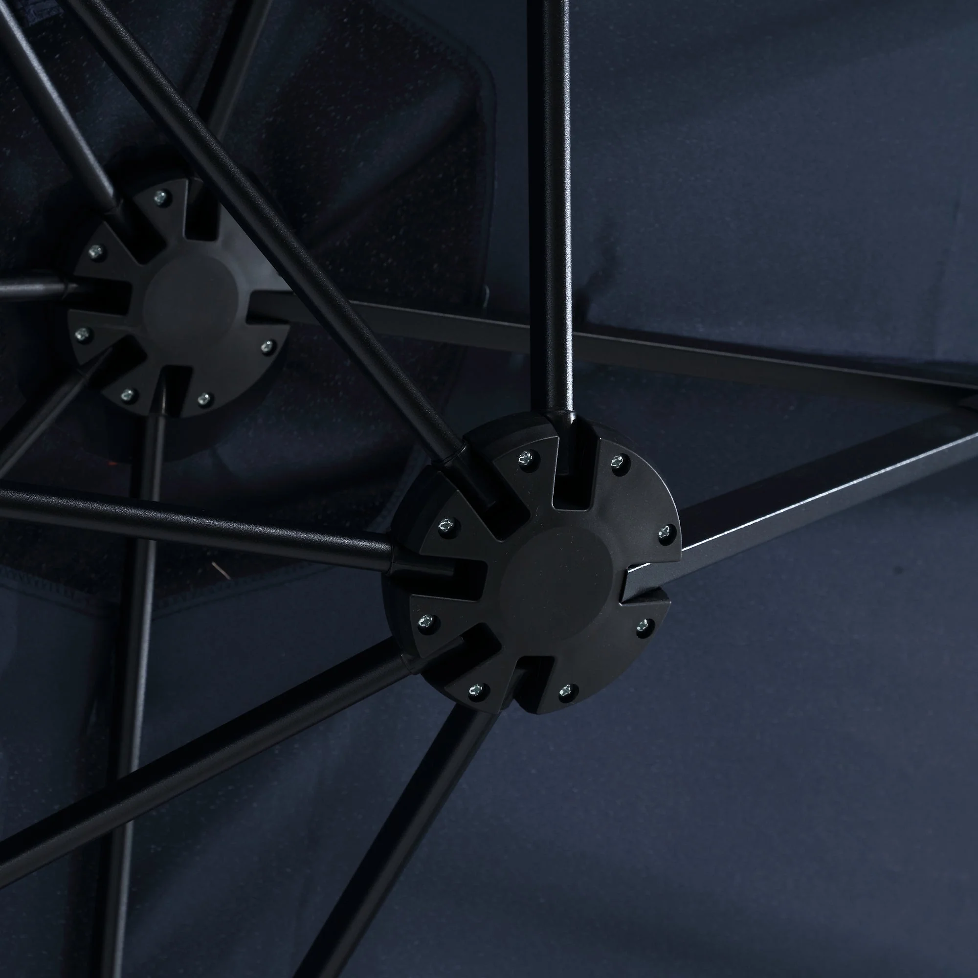 14.8 Ft Double Sided Outdoor Umbrella Rectangular Large with Crank (Navy Blue) (No Base) - Image 8