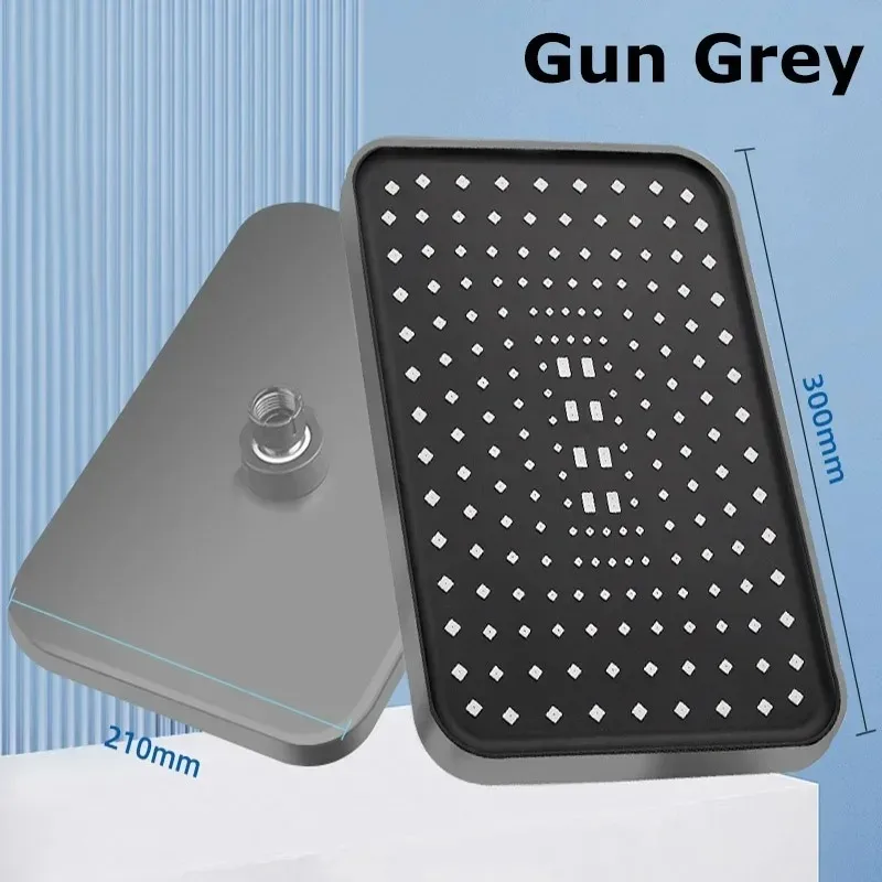 14" High Pressure Rain Shower Head Top Spray 360° Swivel Water Saving Flow - Image 7