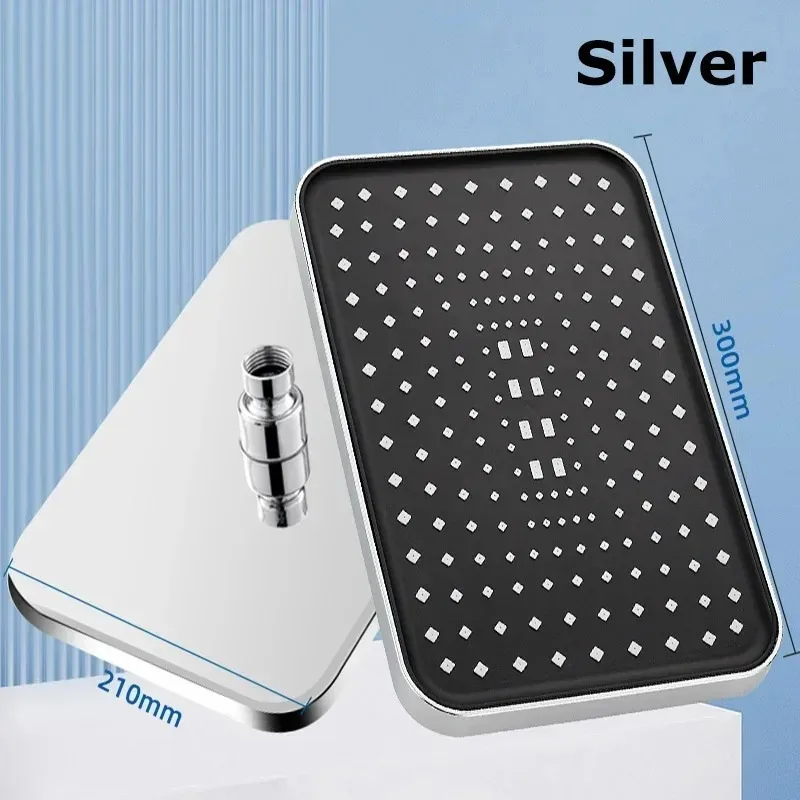 14" High Pressure Rain Shower Head Top Spray 360° Swivel Water Saving Flow - Image 8
