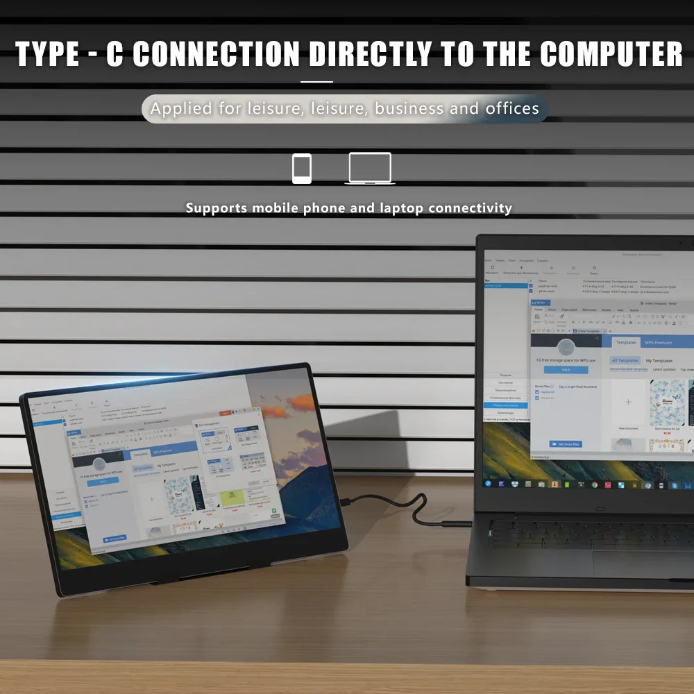 14" Portable Monitor 1366x768 TN 60Hz 3ms Response 250cd/㎡ MUCAI N140-S36 - Image 3