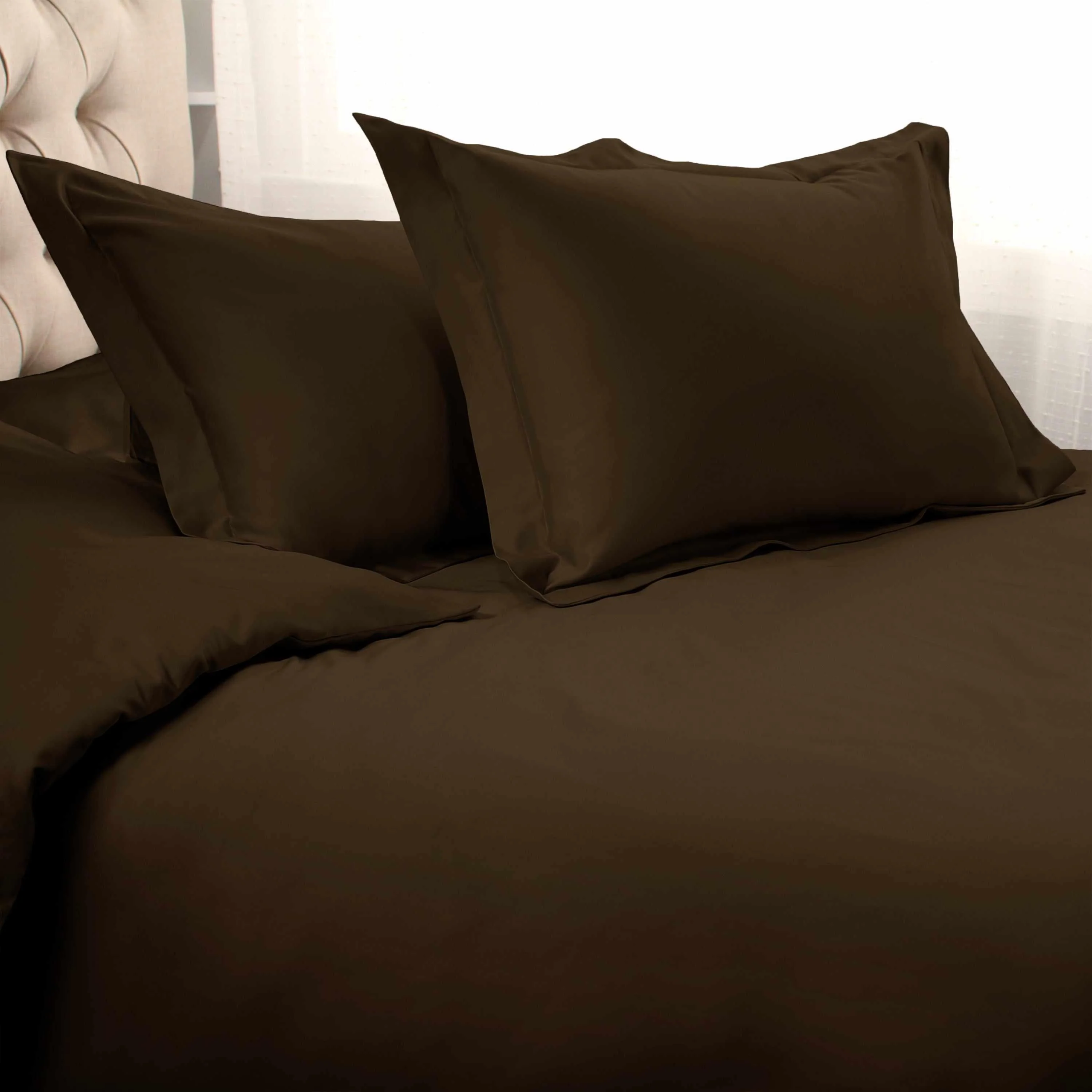 1500 Thread Count Egyptian Cotton Solid Duvet Cover Set - Image 11