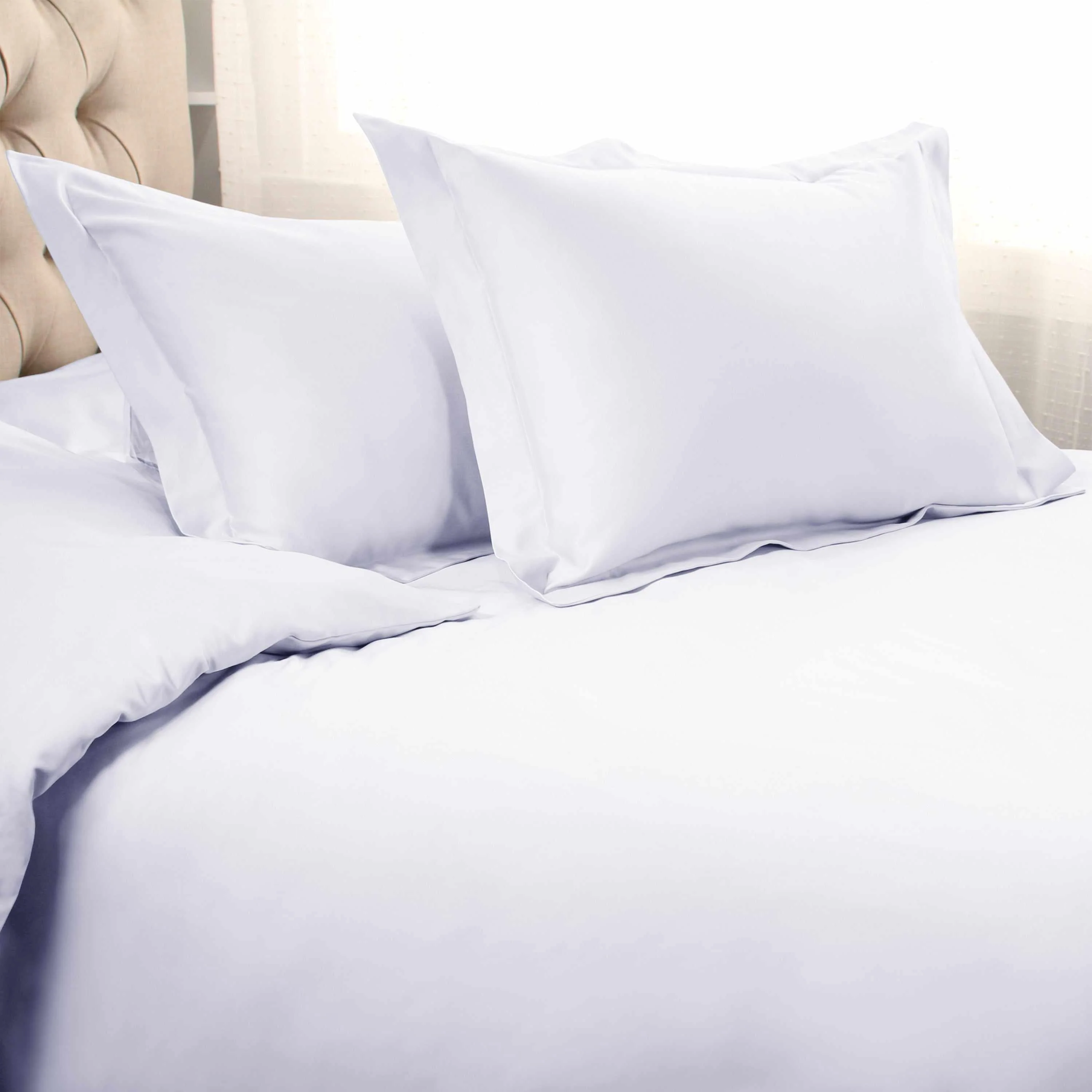 1500 Thread Count Egyptian Cotton Solid Duvet Cover Set - Image 4
