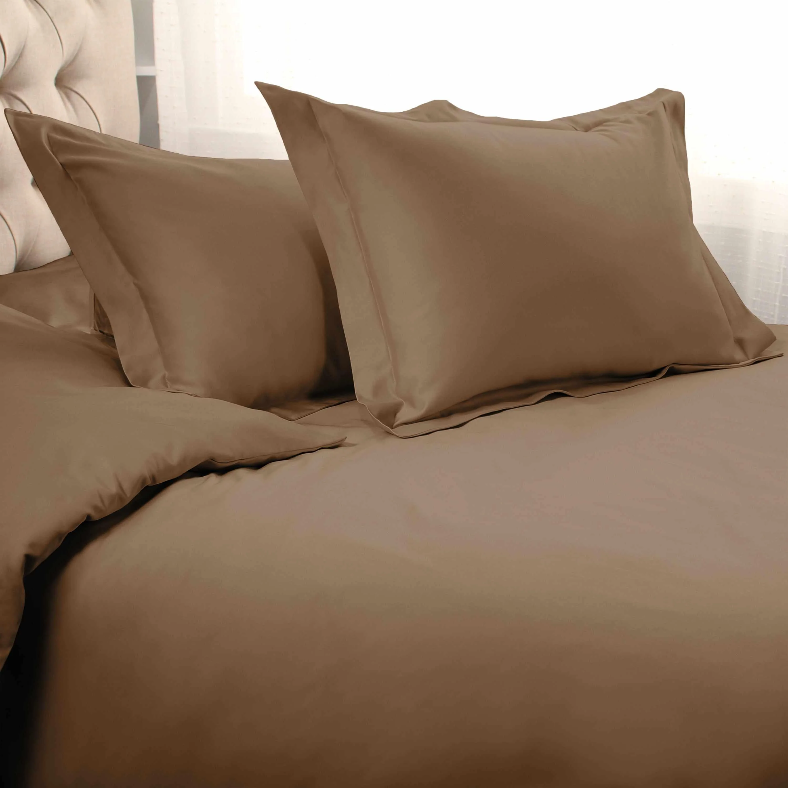 1500 Thread Count Egyptian Cotton Solid Duvet Cover Set - Image 5