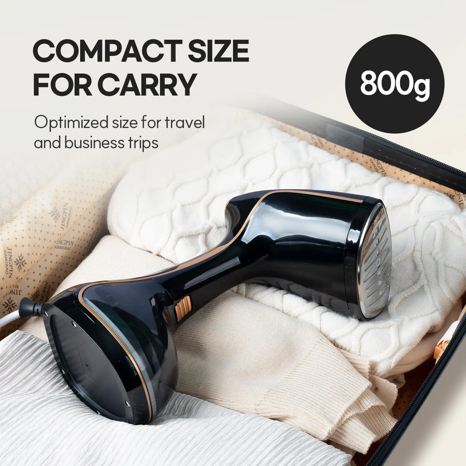 1500W Handheld Garment Steamer 3 Steam Levels Fast Heat Up Travel Home - Image 5