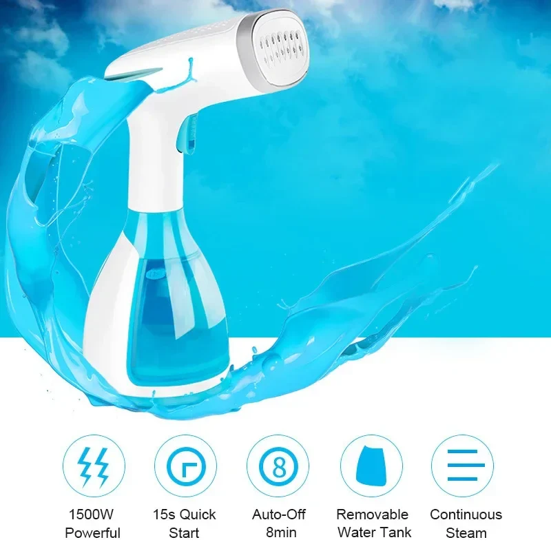 1500W Handheld Garment Steamer Fast Heat 280ml Portable Steam Iron Travel - Image 5