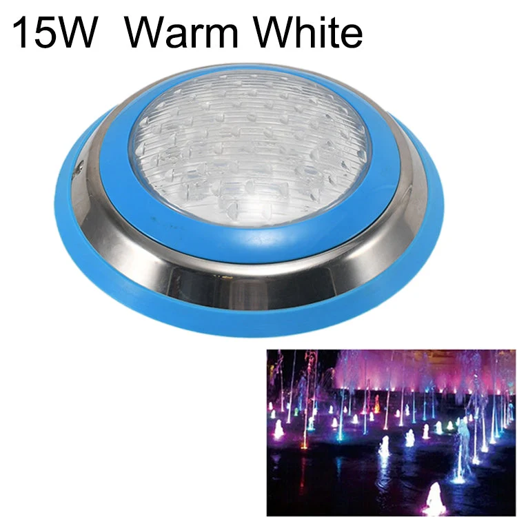 15W LED Pool Light IP68 Waterproof Stainless Steel Underwater Wall Mounted Light - Image 2