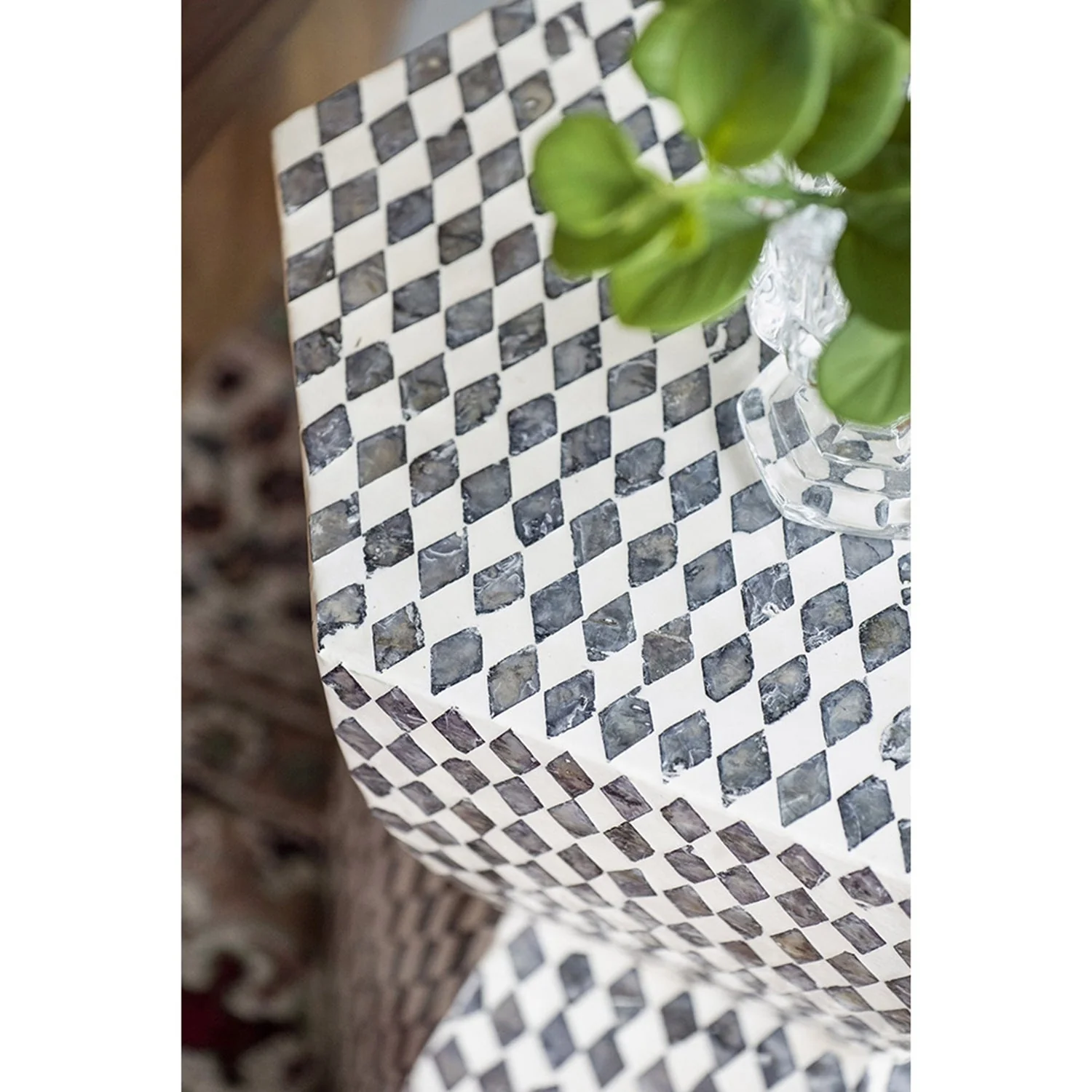 15x13x17' Hexagonal Garden Capiz Stool Accent Side Table - Image 10