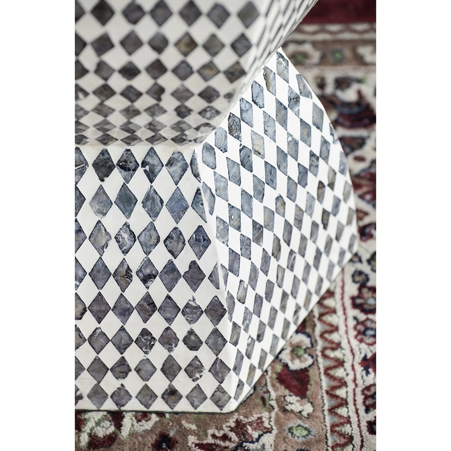 15x13x17' Hexagonal Garden Capiz Stool Accent Side Table - Image 11