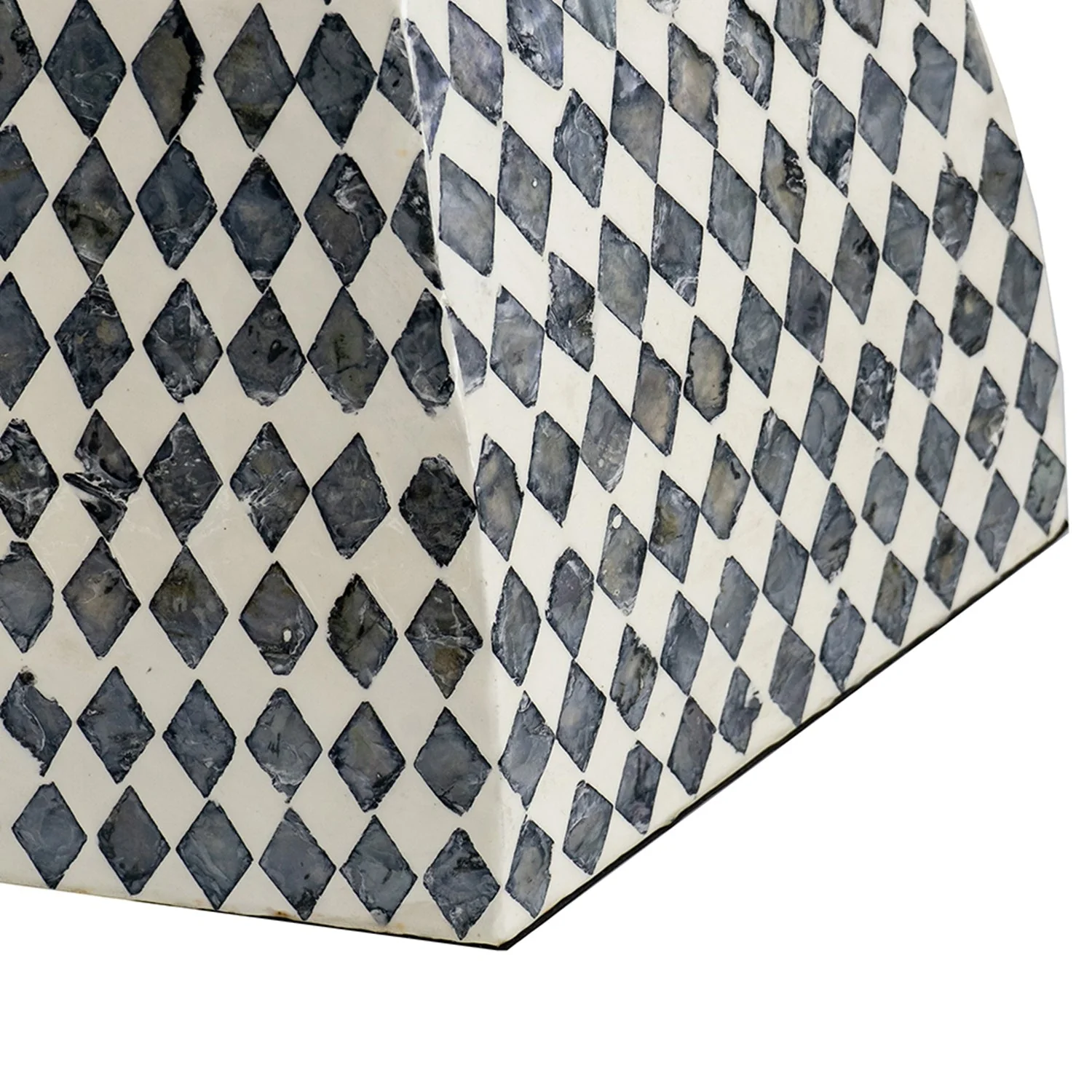 15x13x17' Hexagonal Garden Capiz Stool Accent Side Table - Image 5