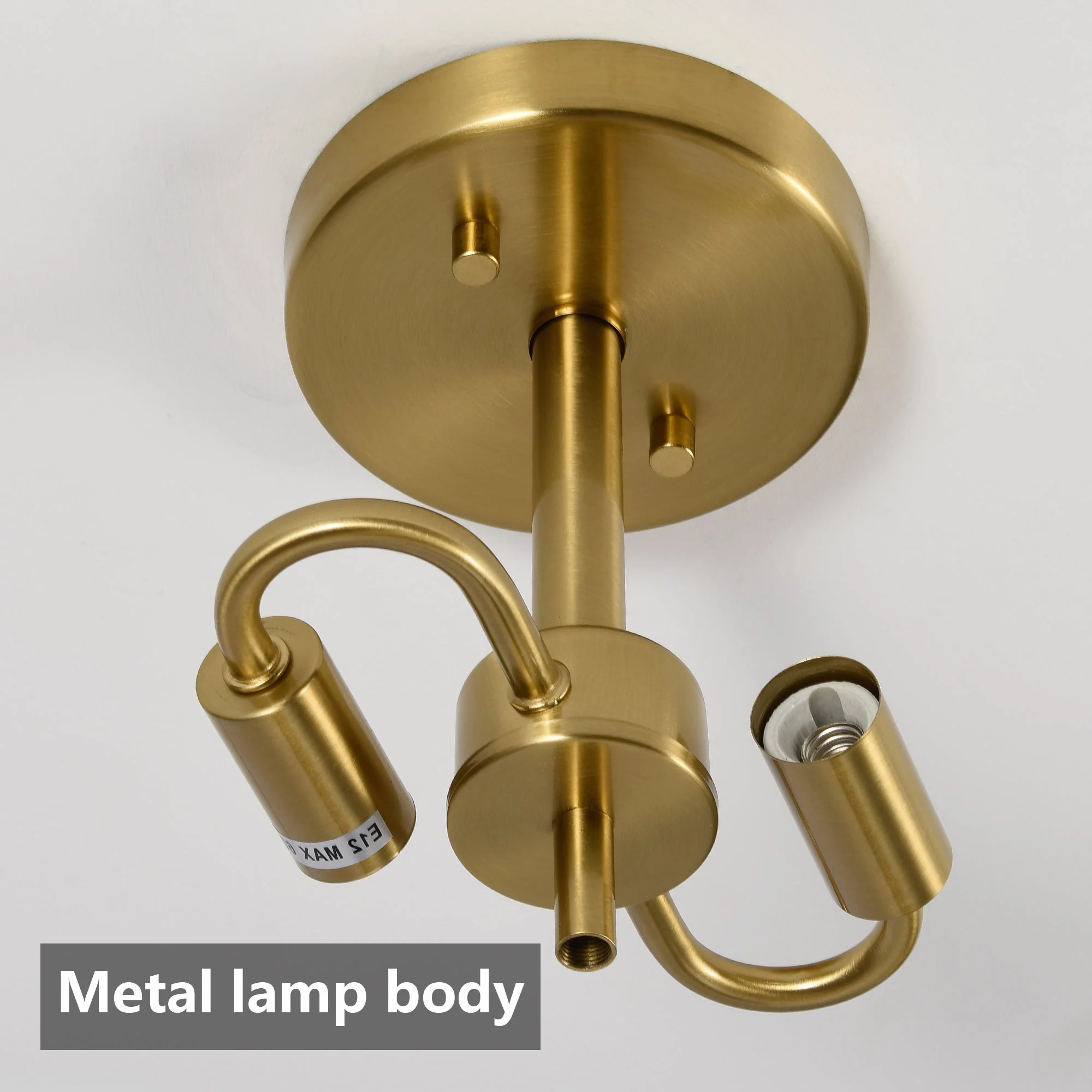 16.5' Glass Semi Flush Mount Ceiling Light Fixture - Image 7