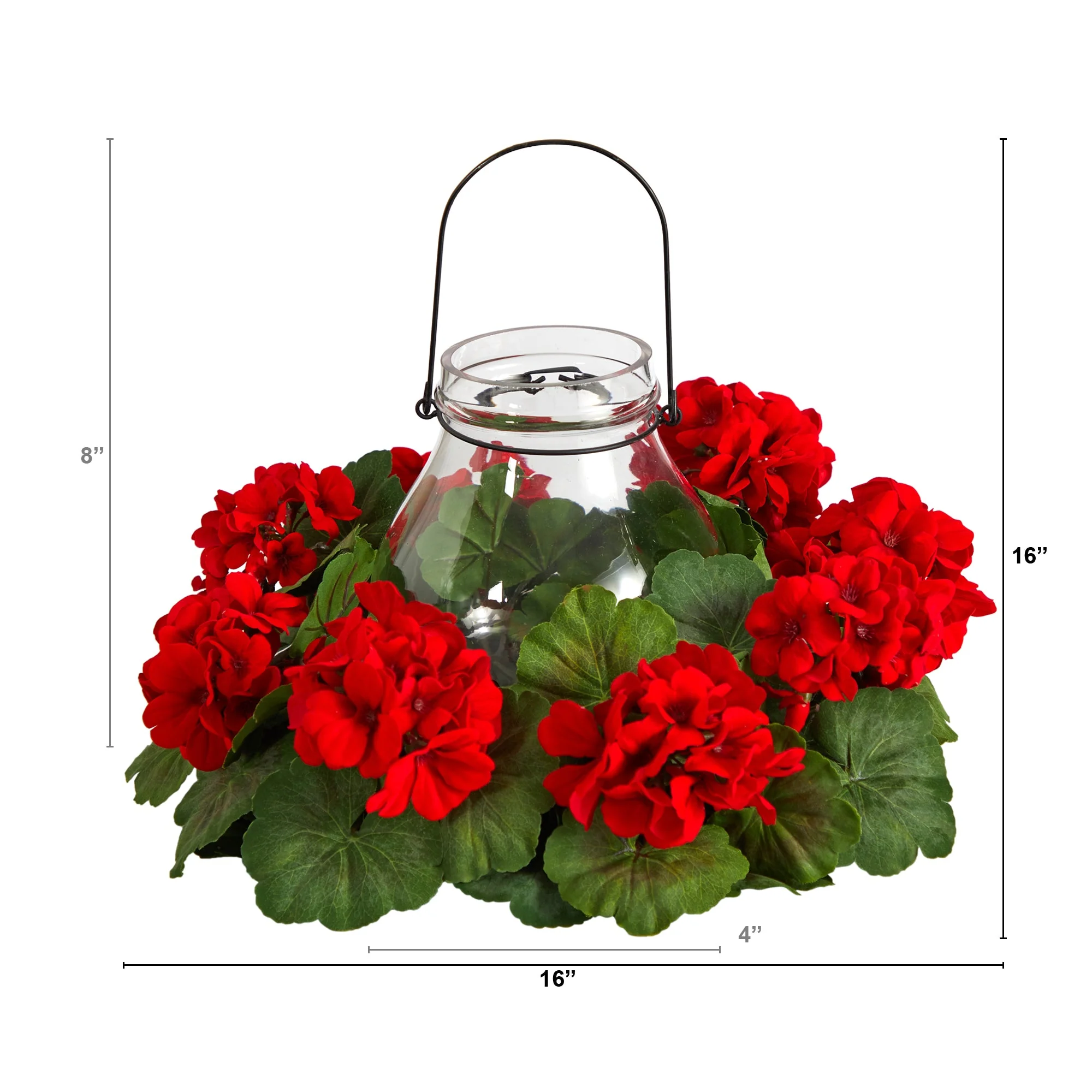 16” Artificial Geranium Candelabrum - Image 2