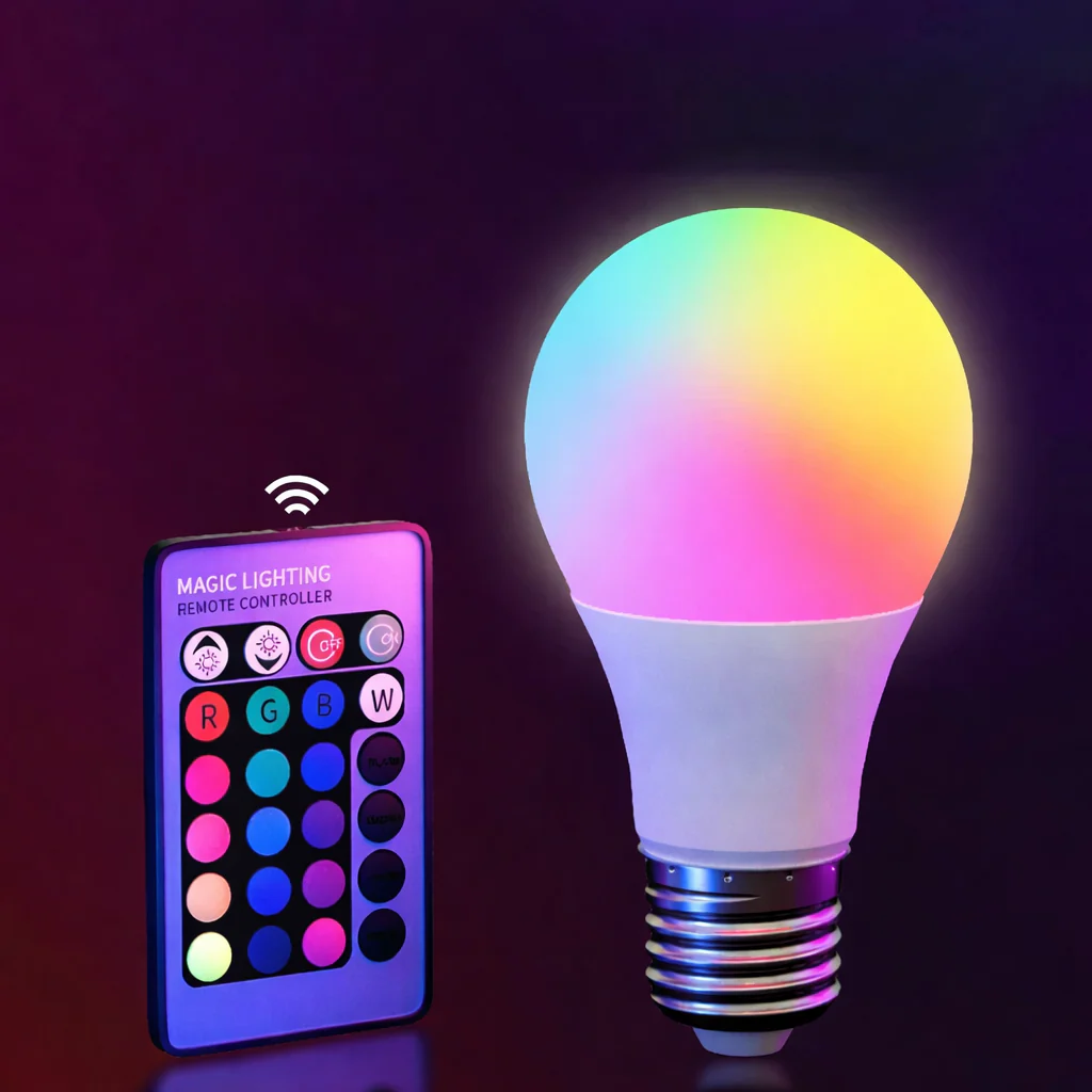 16 Color RGB LED Smart Bulb E27 Dimmable with Remote Multicolor Light - Image 11