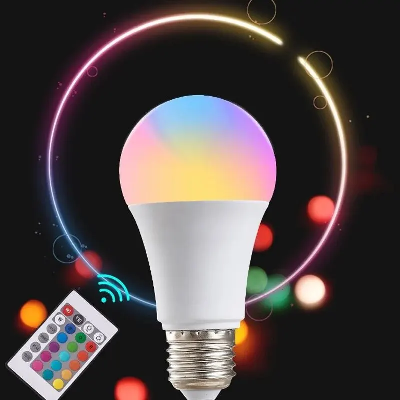 16 Color RGB LED Smart Bulb E27 Dimmable with Remote Multicolor Light - Image 4