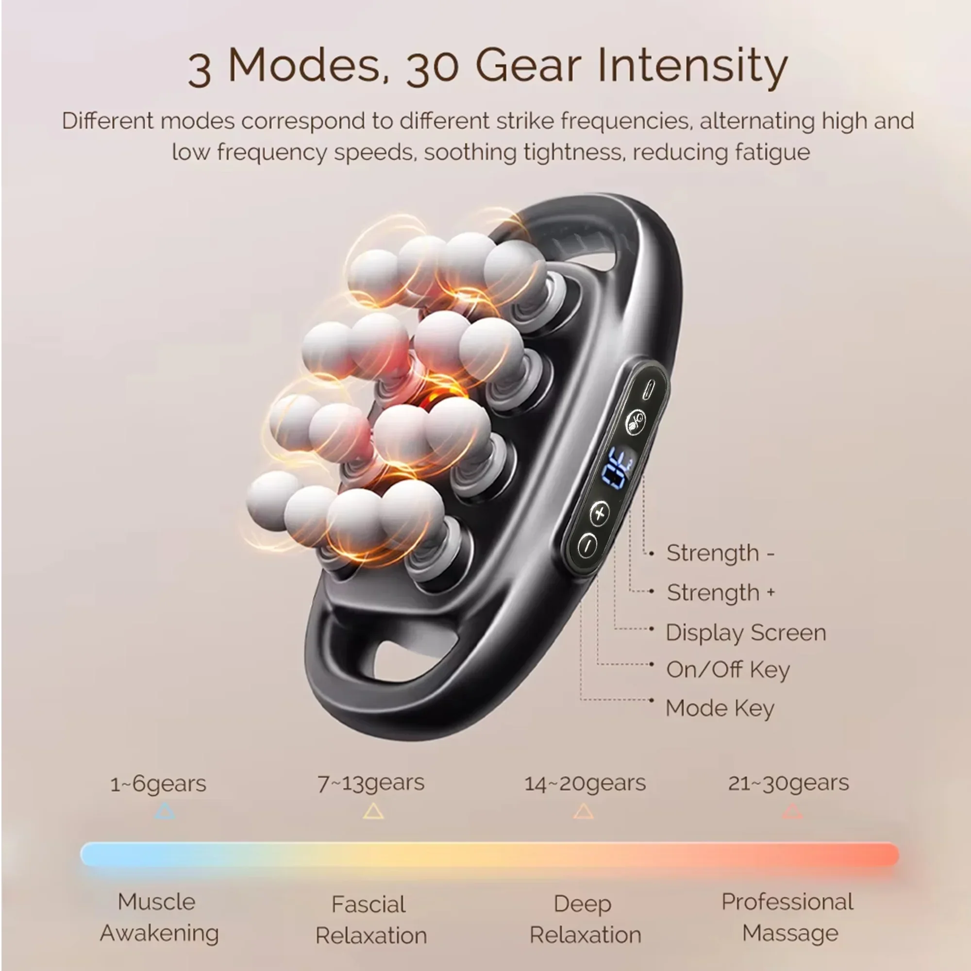 16-Head Deep Tissue Massage Gun Set Electric Muscle Massager for Back Shoulders Legs - Image 6