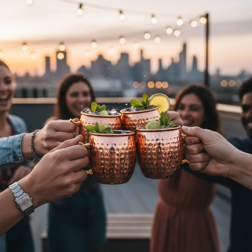 16 oz. Hammered Copper Moscow Mule Mugs (Set of 4) - Image 10