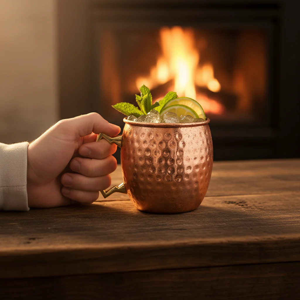16 oz. Hammered Copper Moscow Mule Mugs (Set of 4) - Image 6