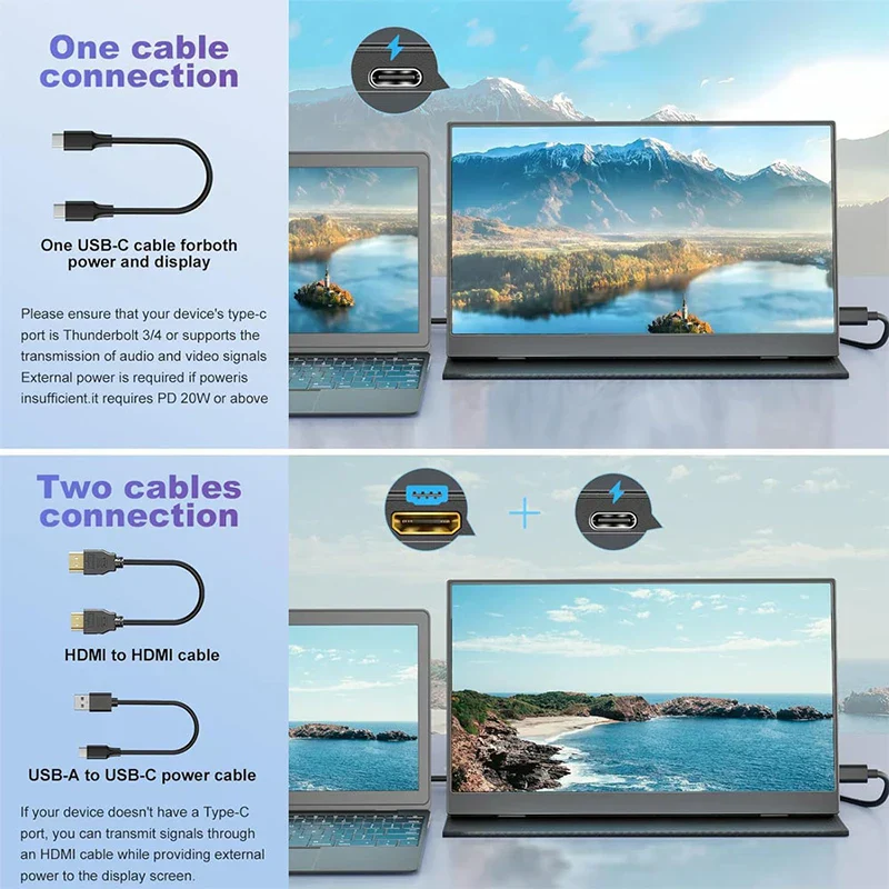 16" Portable Monitor FHD 144Hz IPS 1200P HDR HDMI USB-C VESA Second Screen - Image 6