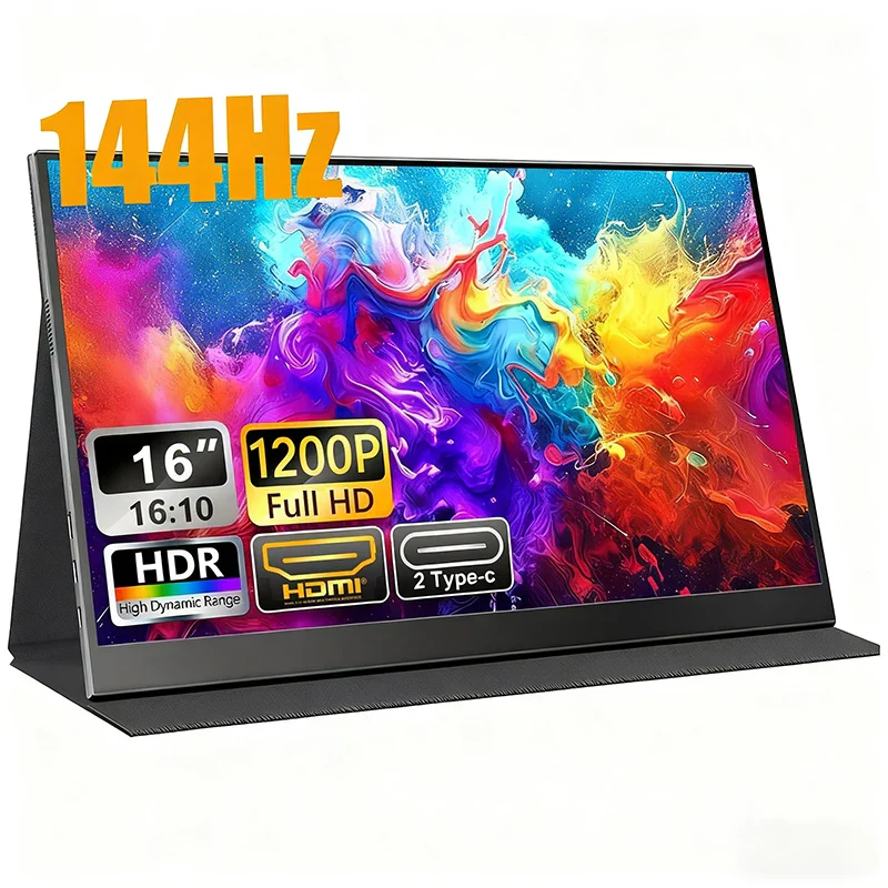 16" Portable Monitor FHD 144Hz IPS 1200P HDR HDMI USB-C VESA Second Screen - Image 7