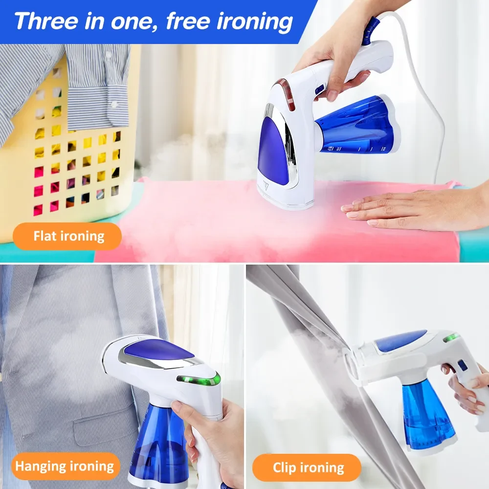 1600W Handheld Garment Steamer Foldable Portable Steam Iron for Clothes - Image 3