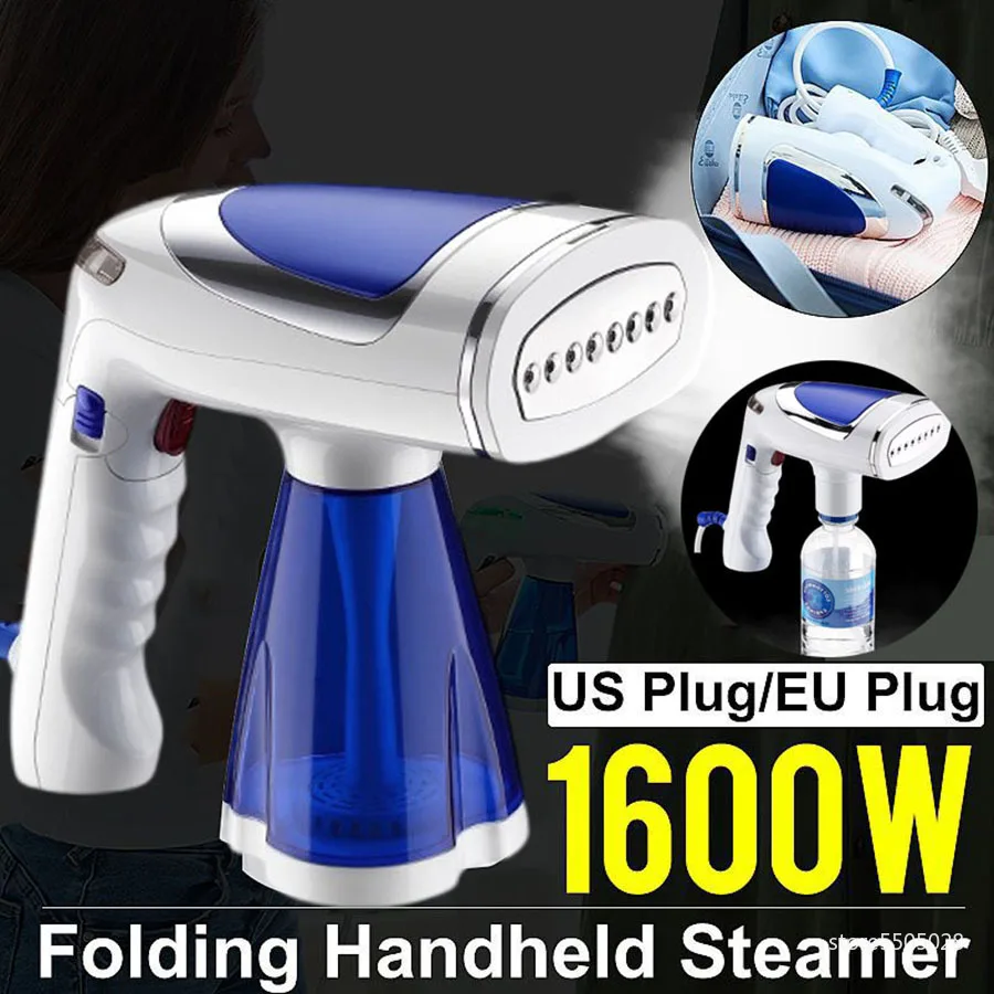 1600W Portable Garment Steamer Foldable Travel Steam Iron Handheld 3 Speed - Image 4