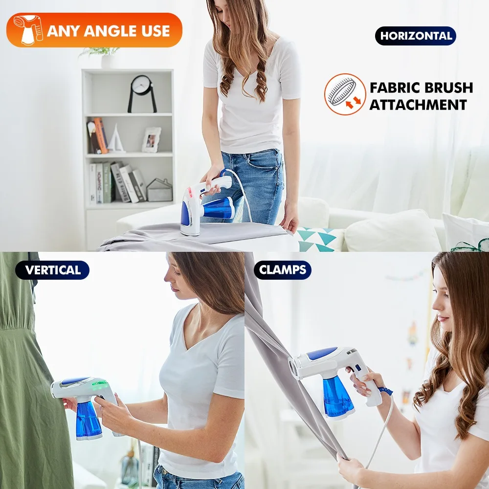 1600W Portable Garment Steamer Foldable Travel Steam Iron Handheld 3 Speed - Image 8