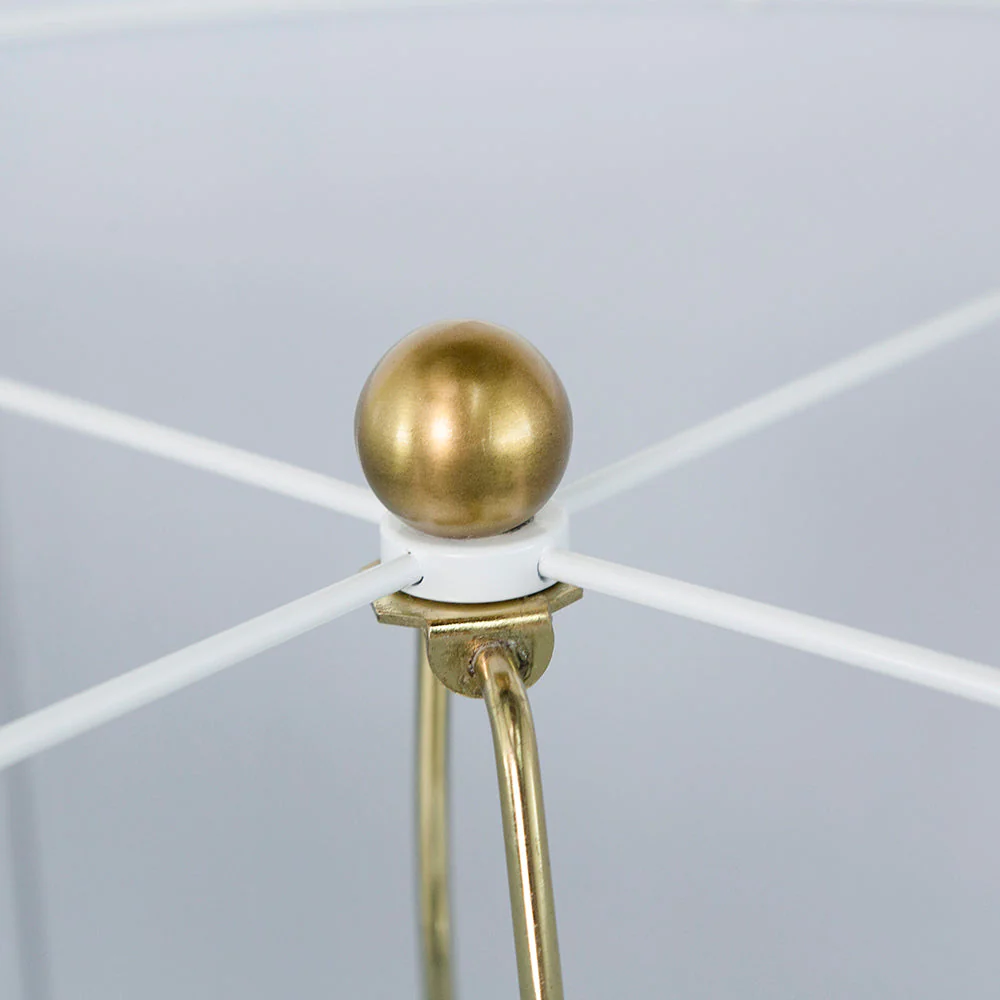 16x16x29.8 Gold and Black Table Lamp with Contemporary Disc Design - Image 4