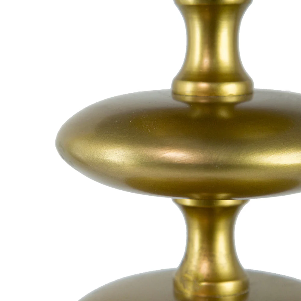 16x16x29.8 Gold and Black Table Lamp with Contemporary Disc Design - Image 6