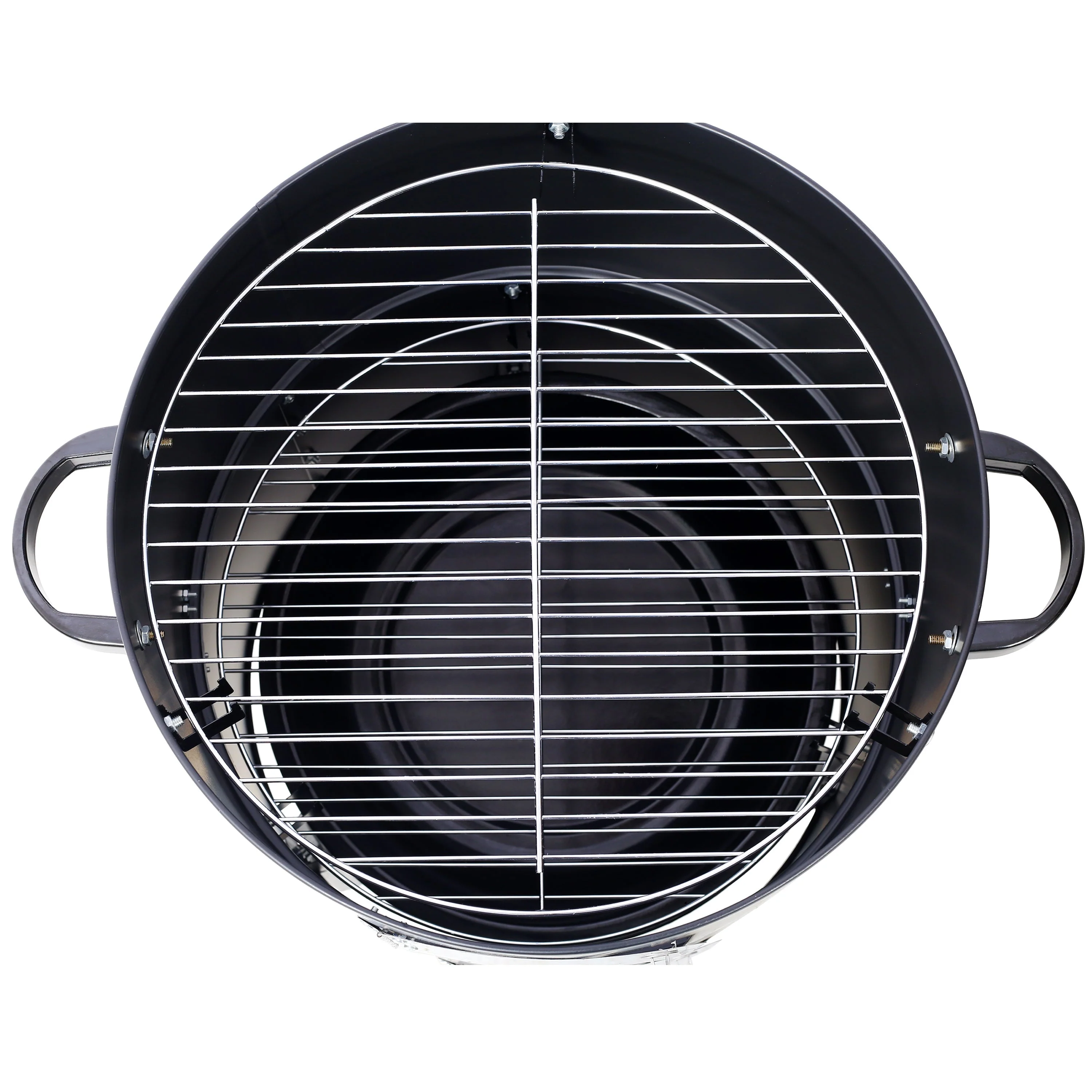 17 Inch Steel Charcoal Smoker Heavy Duty Round BBQ Grill Black - Image 12