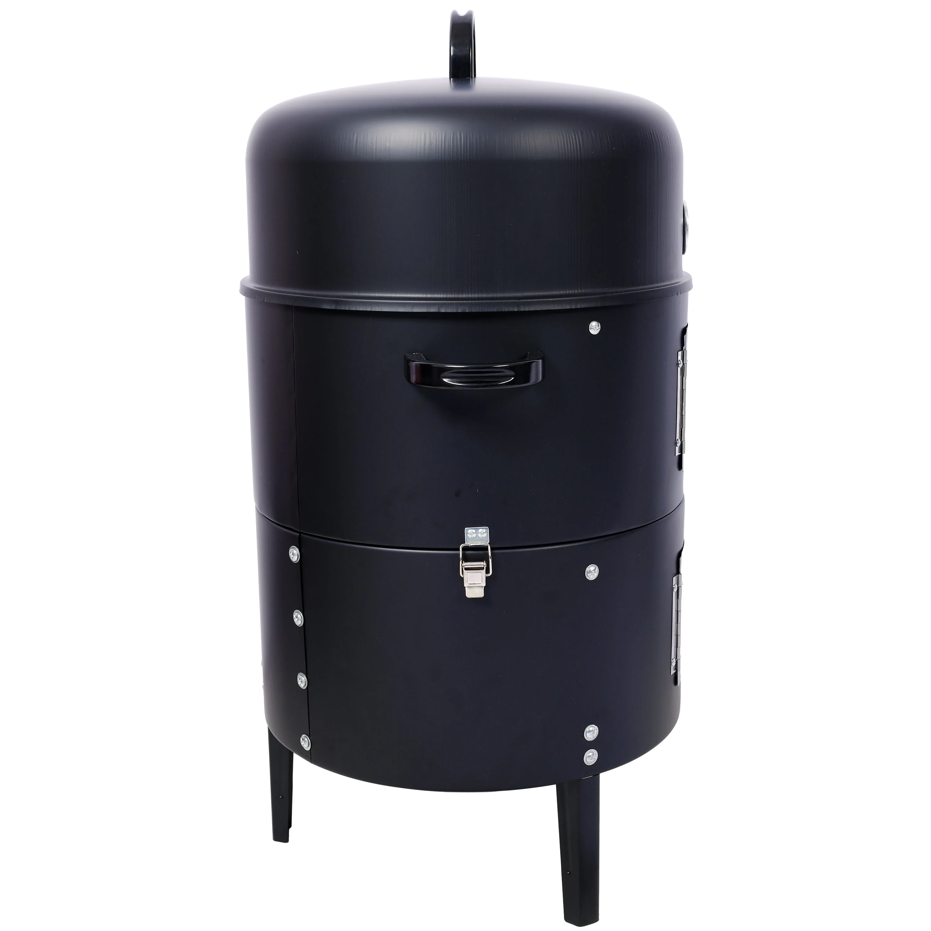 17 Inch Steel Charcoal Smoker Heavy Duty Round BBQ Grill Black - Image 6
