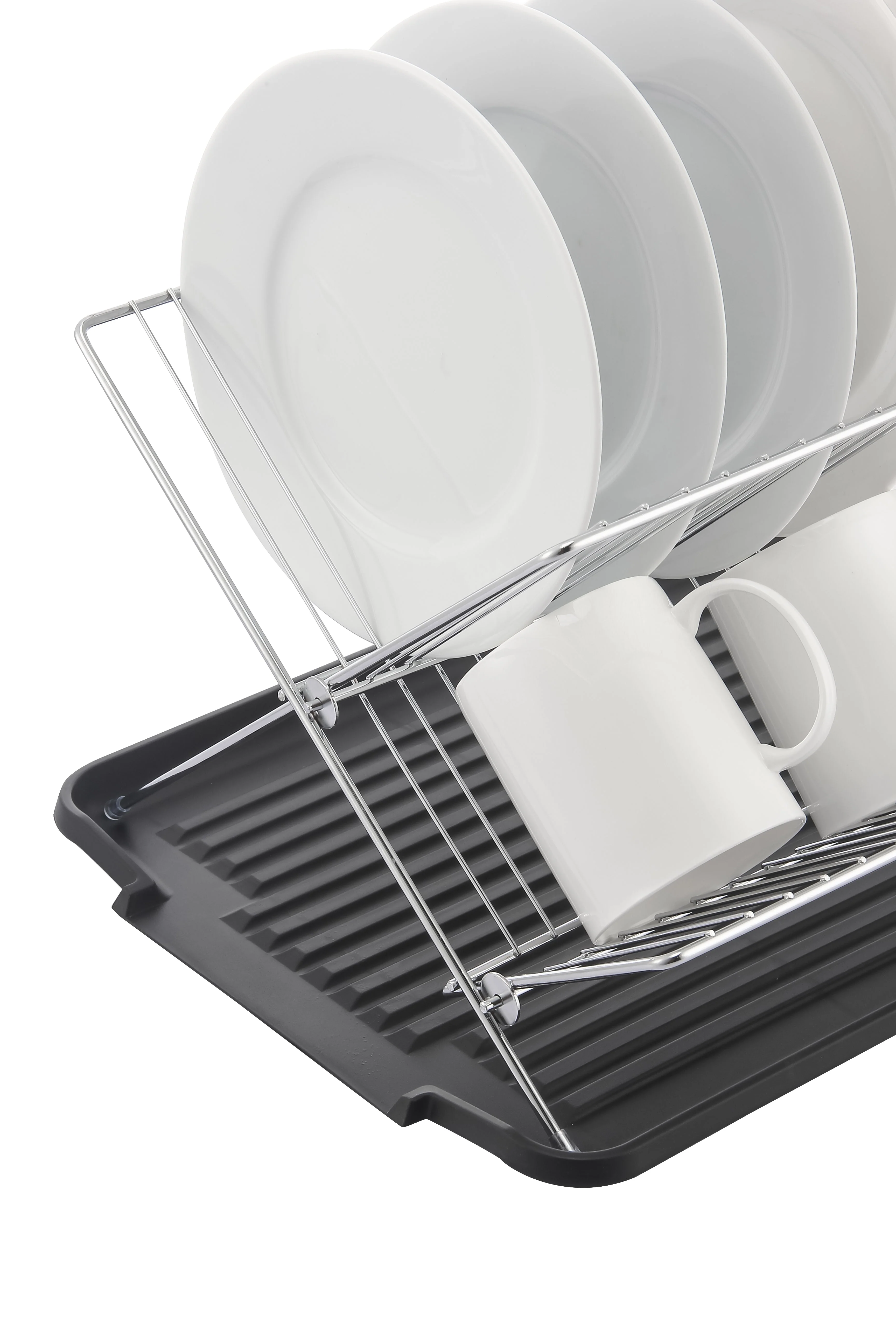 17 Inch X Shaped Stainless Steel 2-Tier Dish Rack for Kitchen Counter - Image 10
