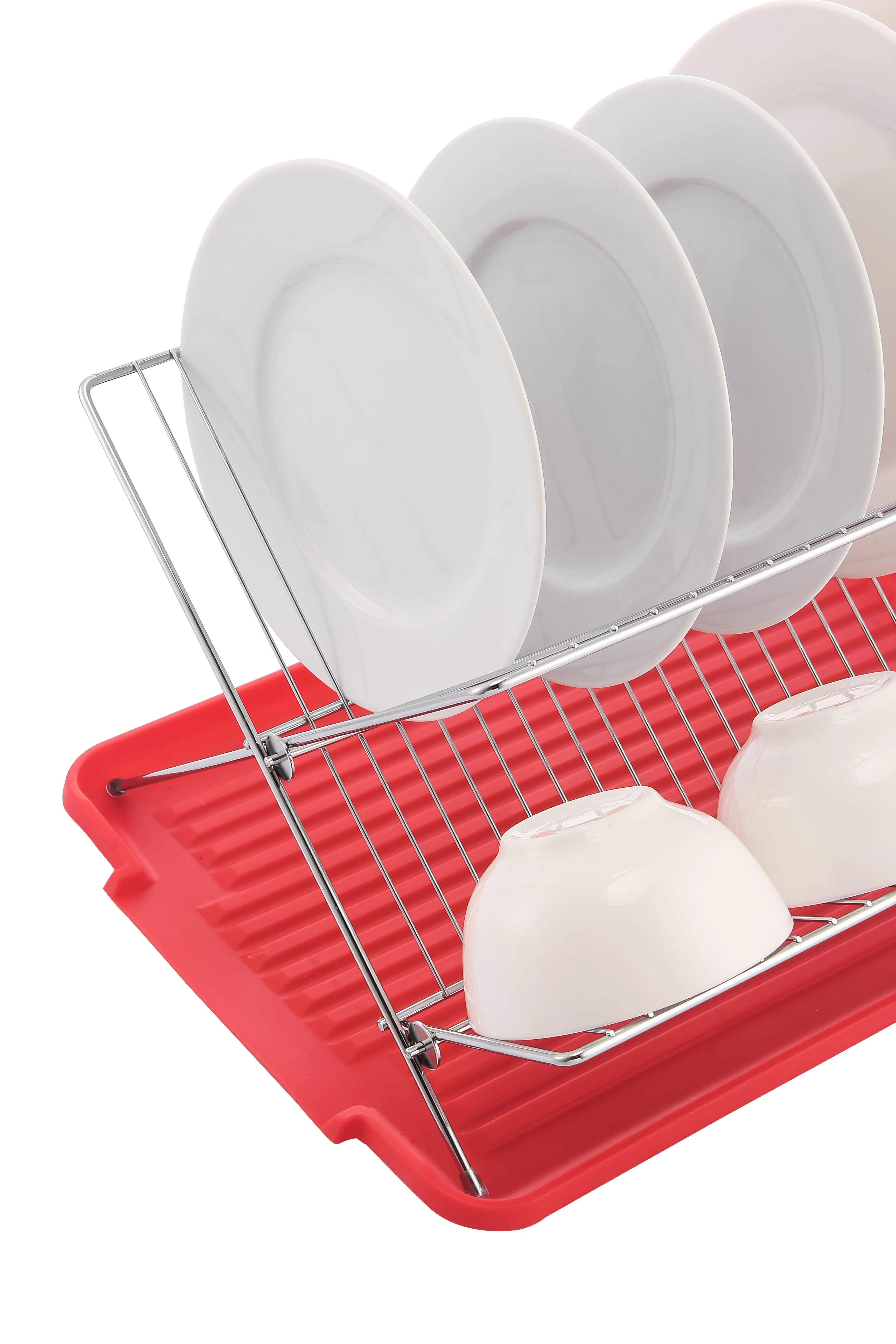 17 Inch X Shaped Stainless Steel 2-Tier Dish Rack for Kitchen Counter - Image 27
