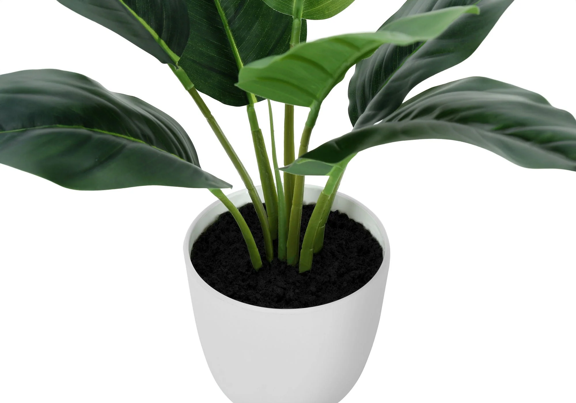 17" Tall, Artificial Plant, Aureum, Indoor, Faux, Fake, Table, Greenery, Potted, Real Touch, Decorative - Green / White - Image 4