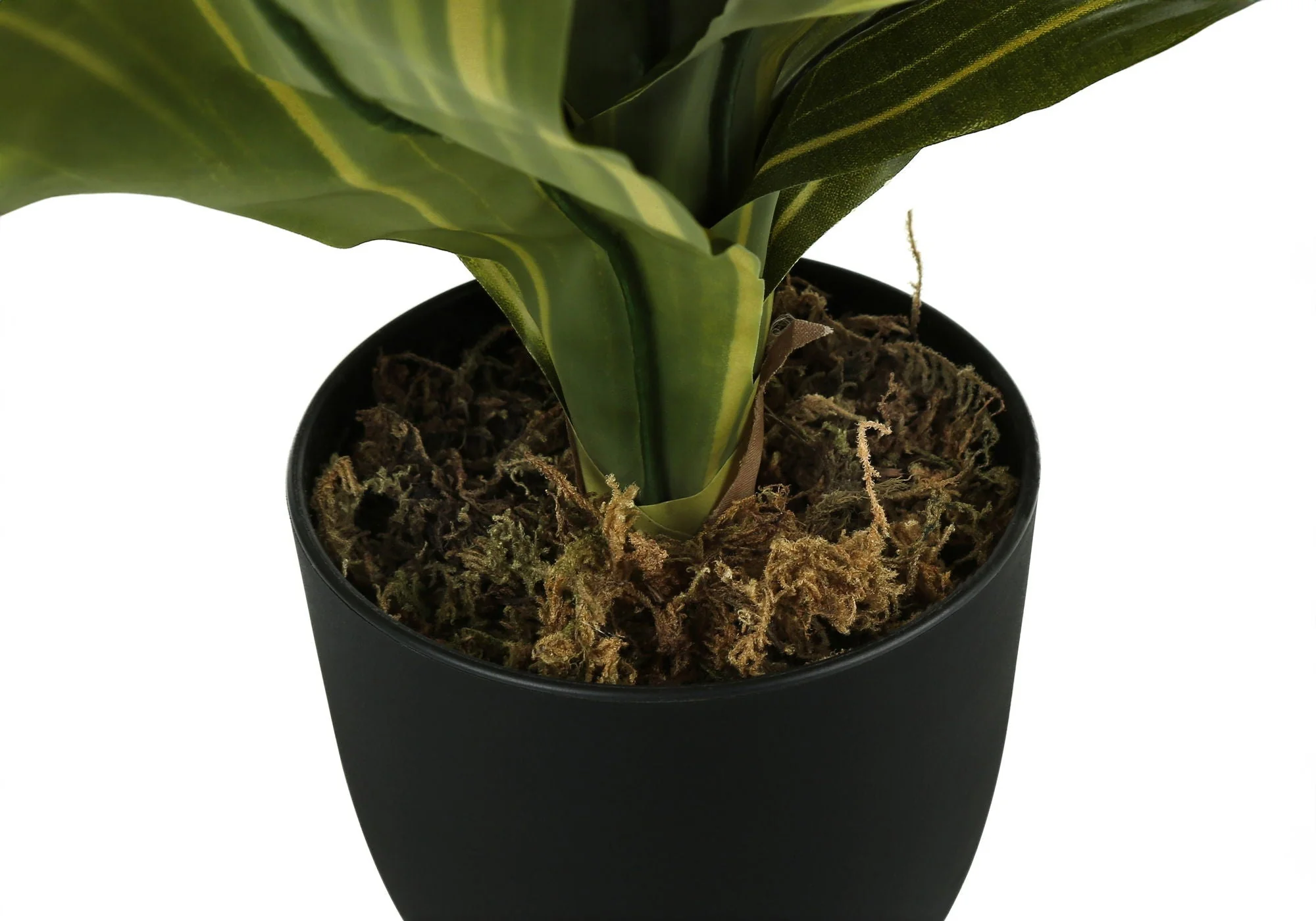 17" Tall, Artificial Plant, Dracaena, Indoor, Faux, Fake, Table, Greenery, Potted, Real Touch, Decorative - Green / Black - Image 4