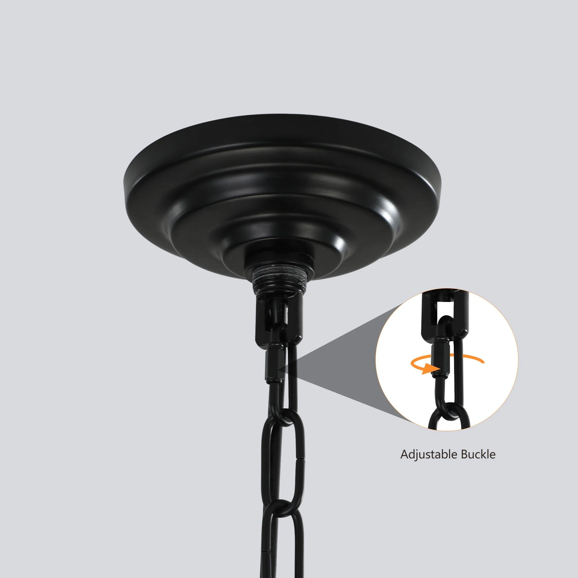 18' Modern 8-Light Black Geometric Pendant Chandelier - Image 8