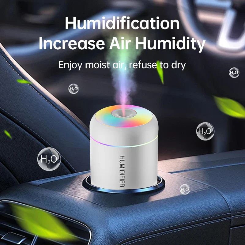 180ml Mini Air Humidifier USB Aroma Diffuser Essential Oil Cool Mist Maker Light - Image 2