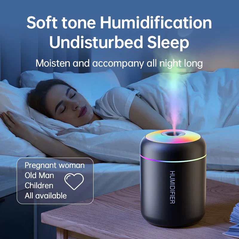 180ml Mini Air Humidifier USB Aroma Diffuser Essential Oil Cool Mist Maker Light - Image 3