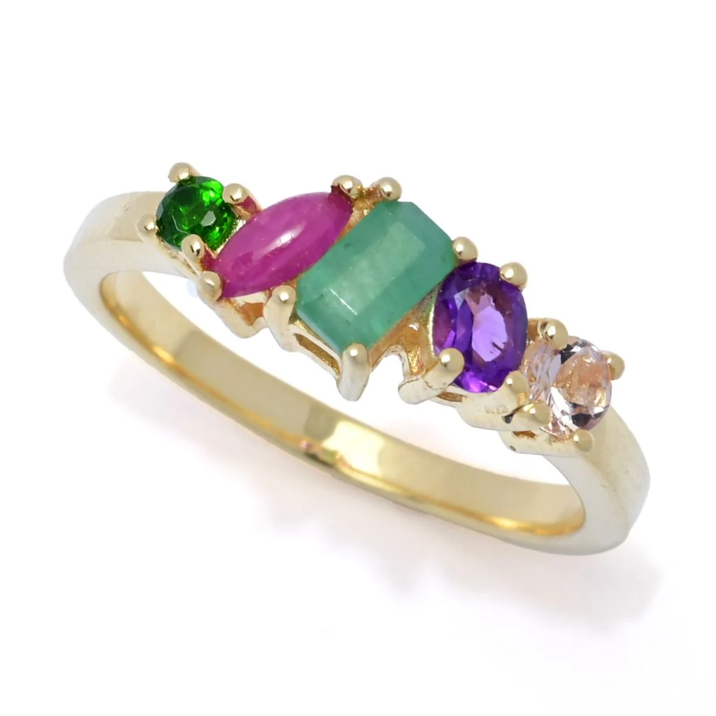 18K Gold Plated Choice of Gemstone "Peace" or "Dream" Acrostic Ring - Image 8