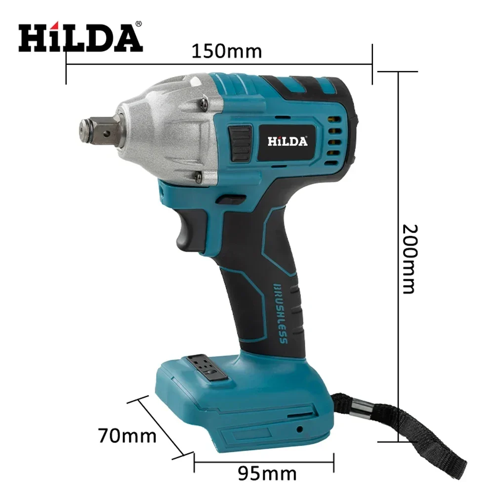 18V Cordless Impact Wrench 1/2 Inch Brushless Electric Socket Tool - Image 6