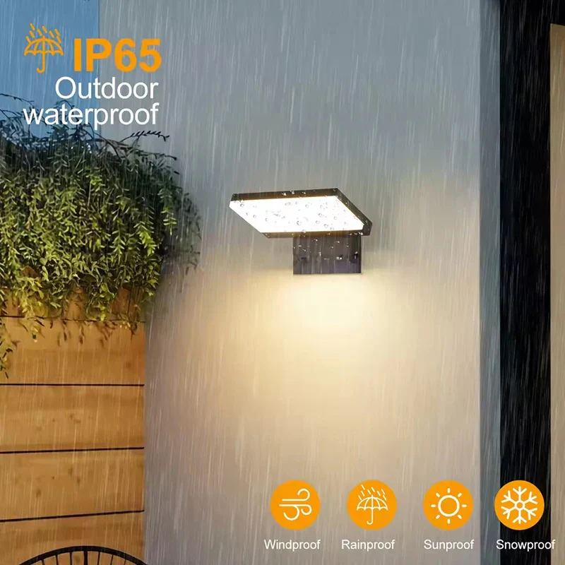 18W LED Outdoor Wall Light IP65 Waterproof Motion Sensor Foldable Modern Lamp - Image 3