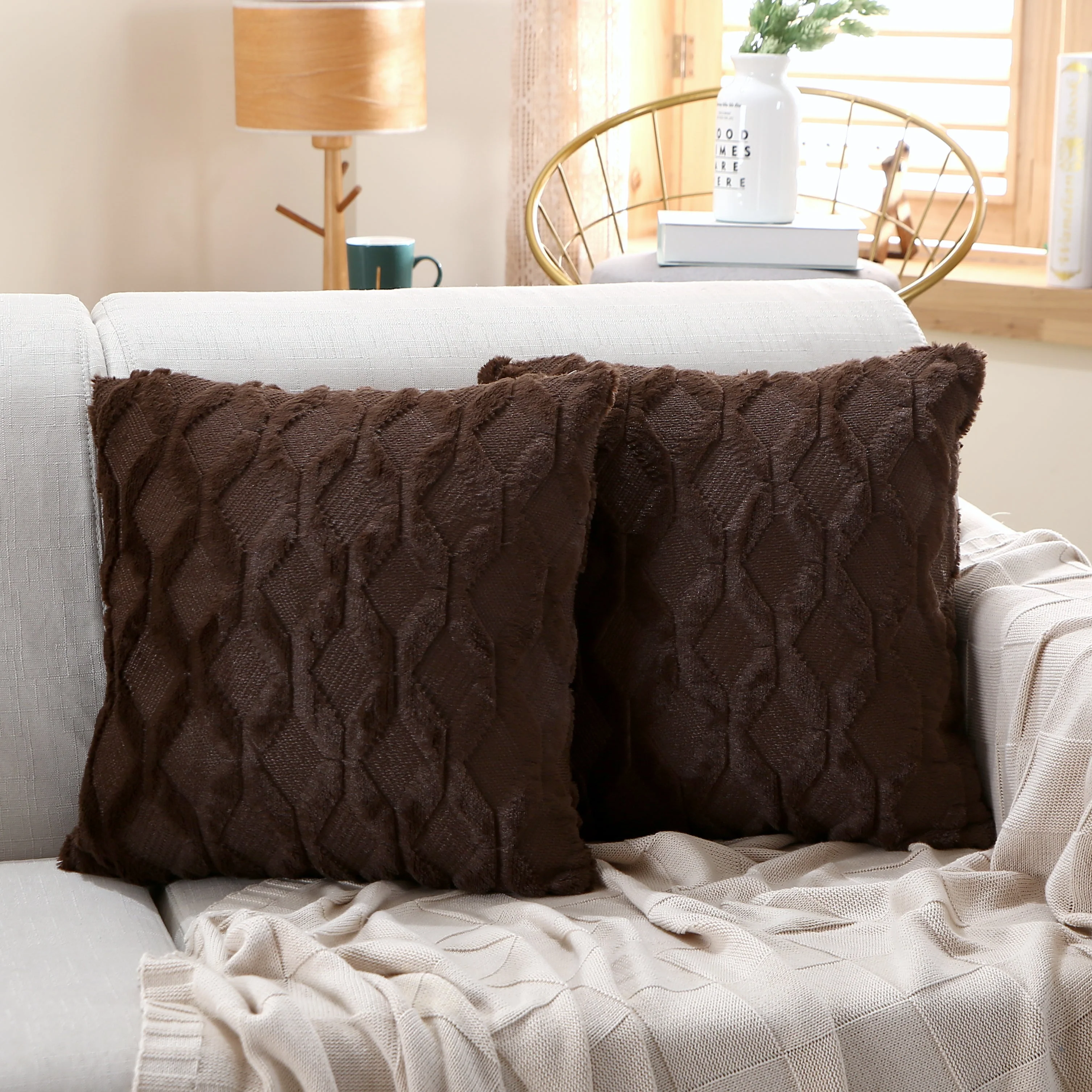 18"x18" Throw Pillow FULL set of cover and insert  Wide Variety of Colors reversable - Image 13
