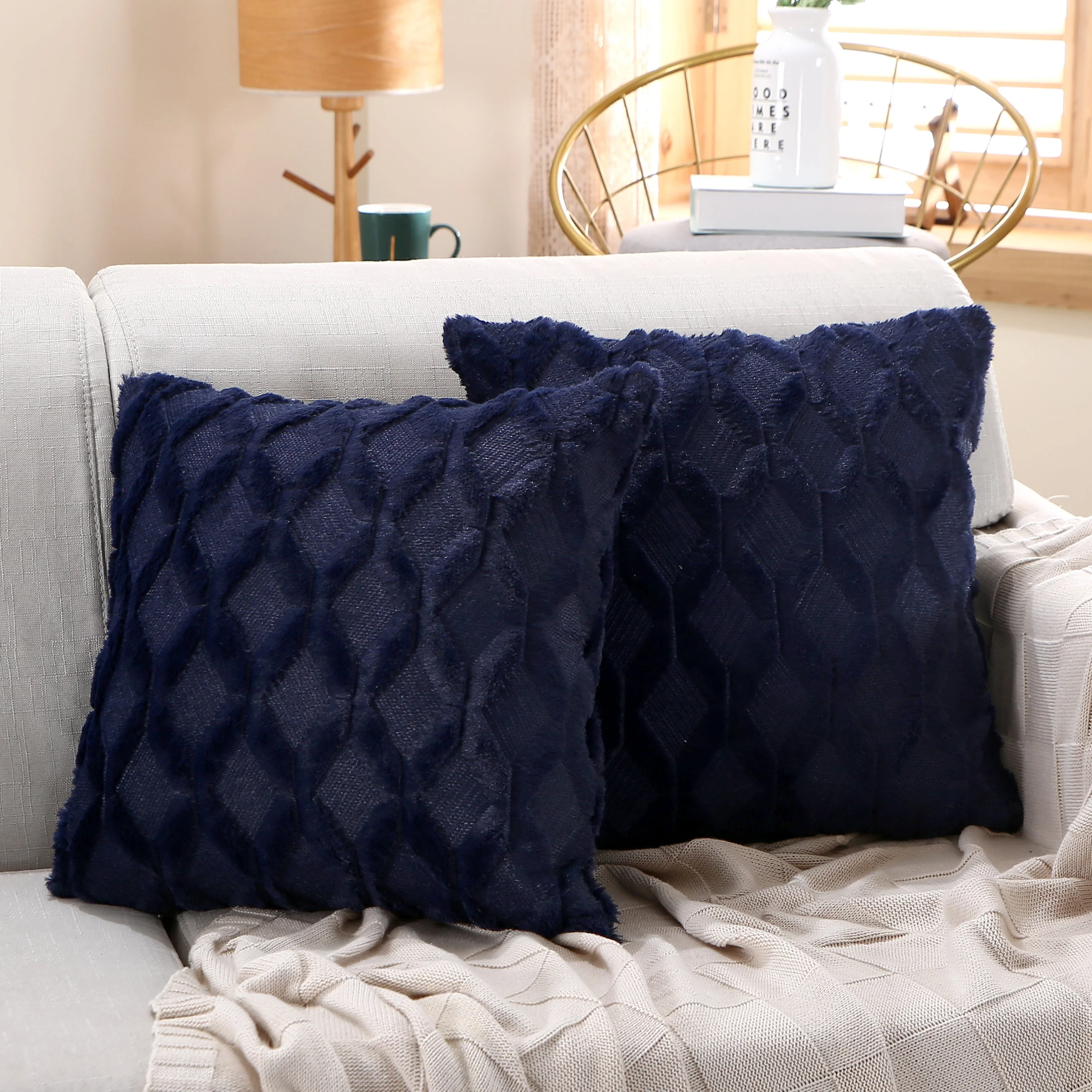 18"x18" Throw Pillow FULL set of cover and insert  Wide Variety of Colors reversable - Image 3