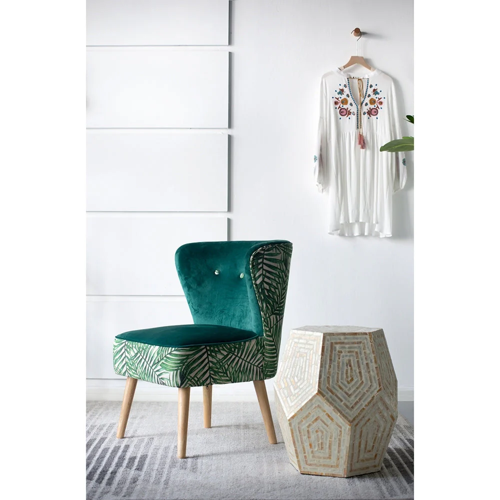 18x18x21" Hexagonal Capes Capiz Stool Cream/Yellow - Image 10