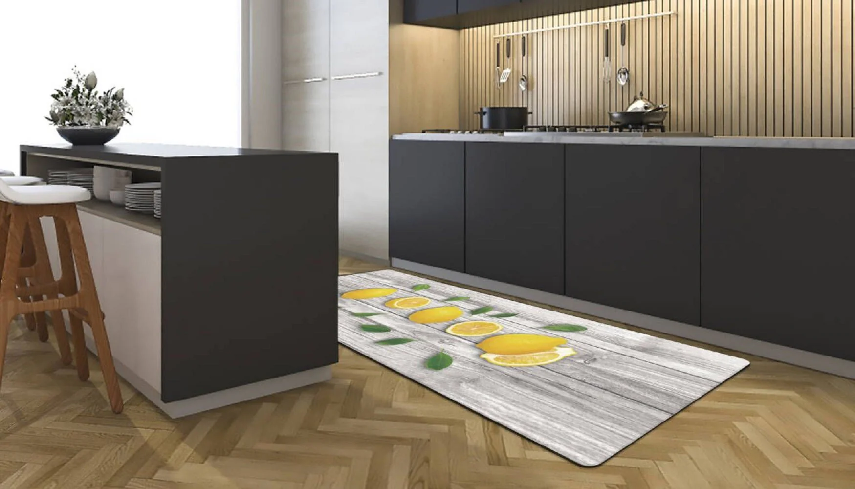 19.6 in. x 55 in. Anti-Fatigue Kitchen Runner Mat (Lemons) - Image 3