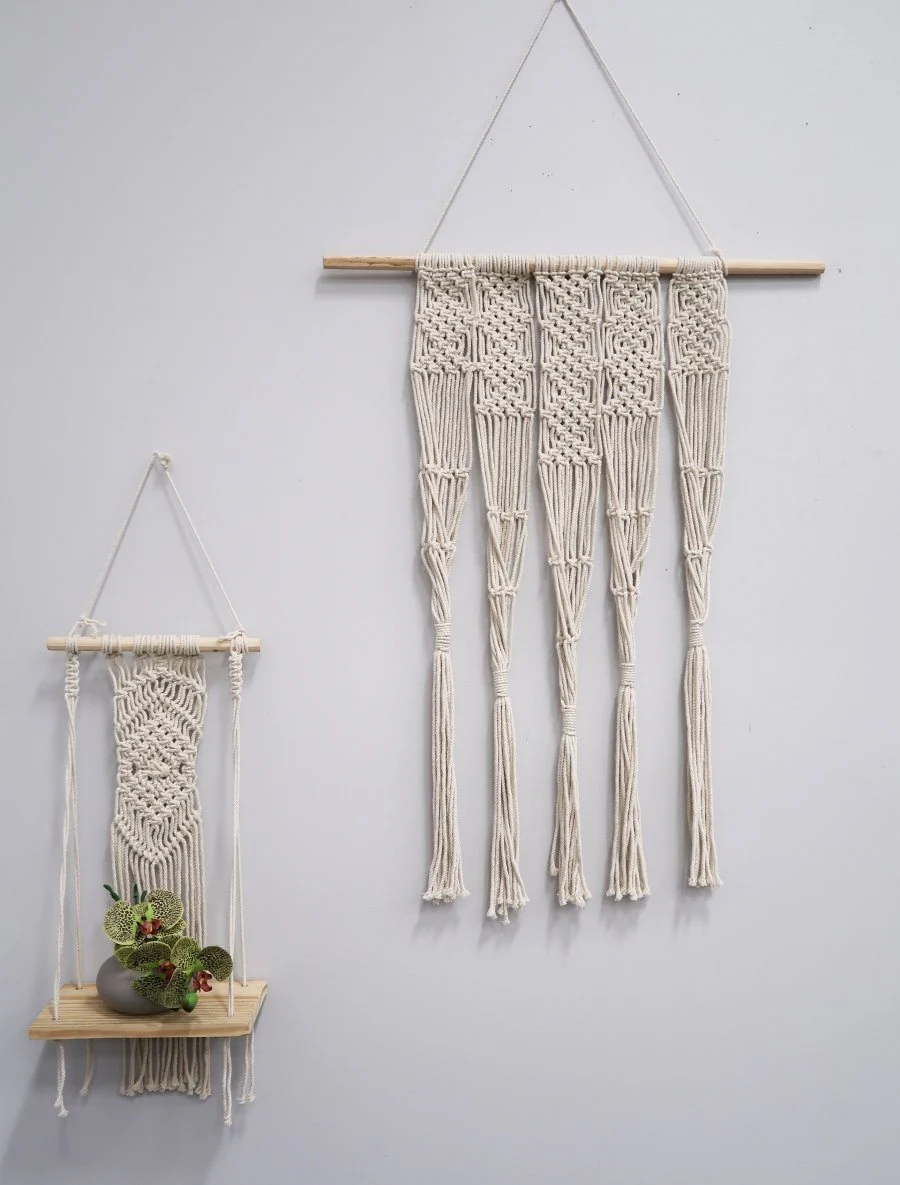 2.5’ x 2’ Hand Woven Macrame Wall Hanging Decor - Image 10