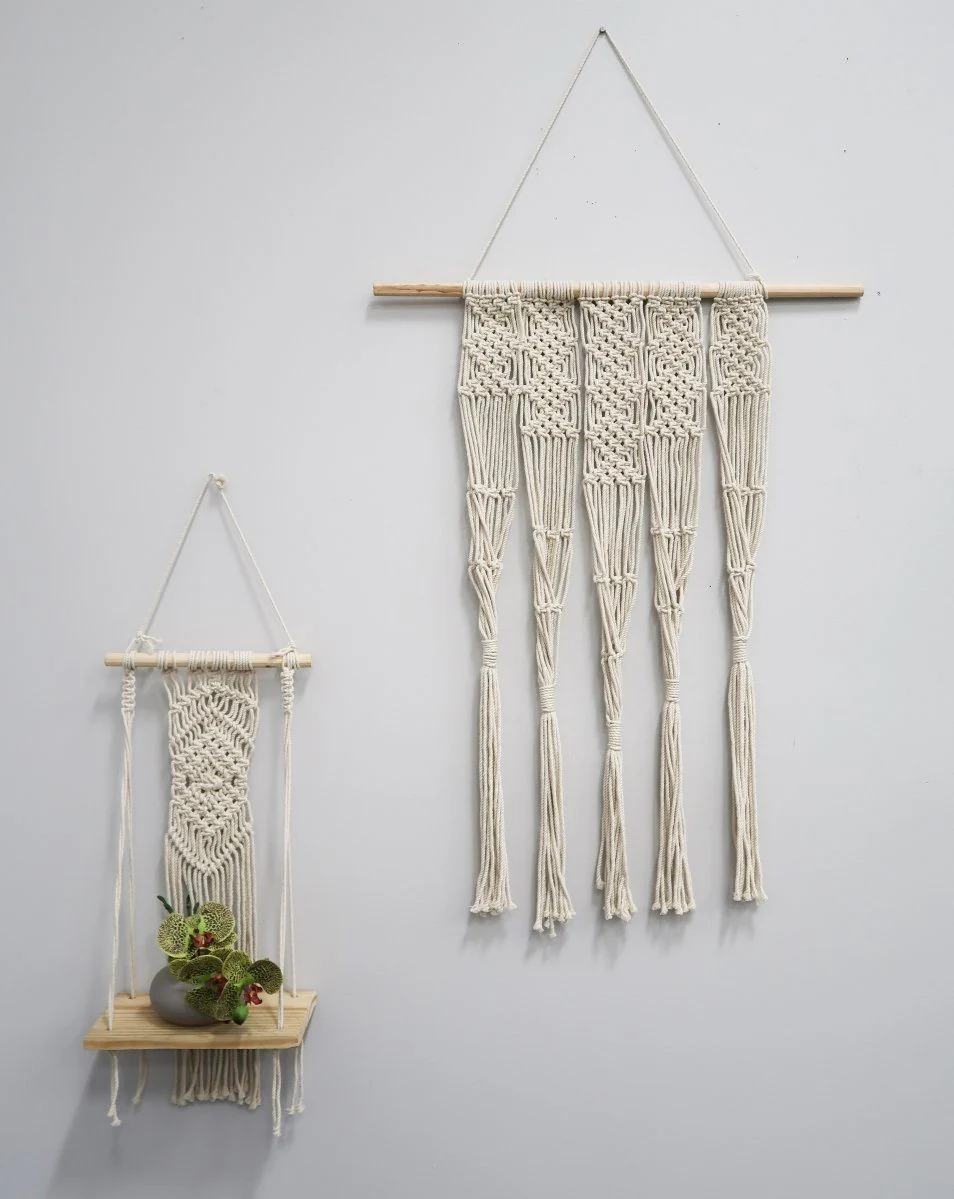 2.5’ x 2’ Hand Woven Macrame Wall Hanging Decor - Image 11